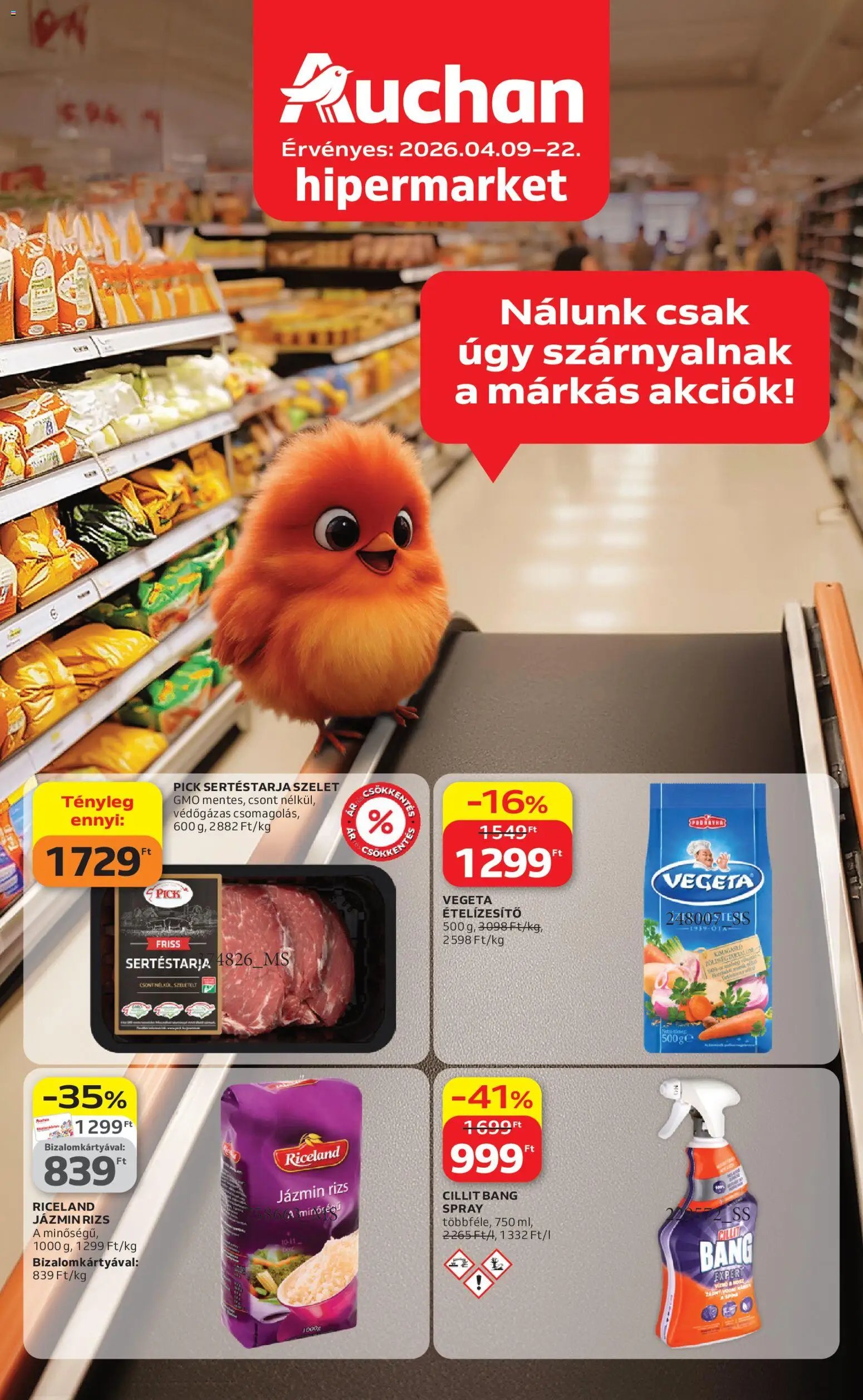 Auchan újság 2026.04.09. Auchan Kedvenc Márkáink (2026-04-09 - 2026-04-22)