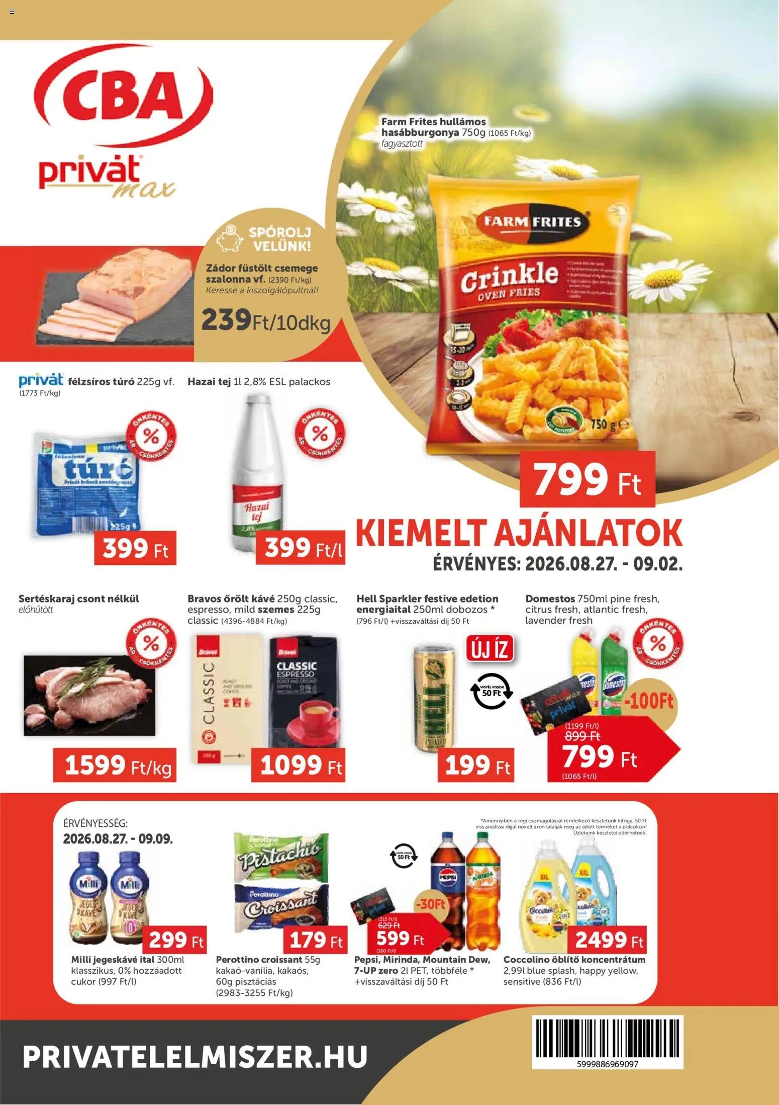 PRIVÁT újság 2026.08.27. PRIVÁT Aktuális szórólap MAX