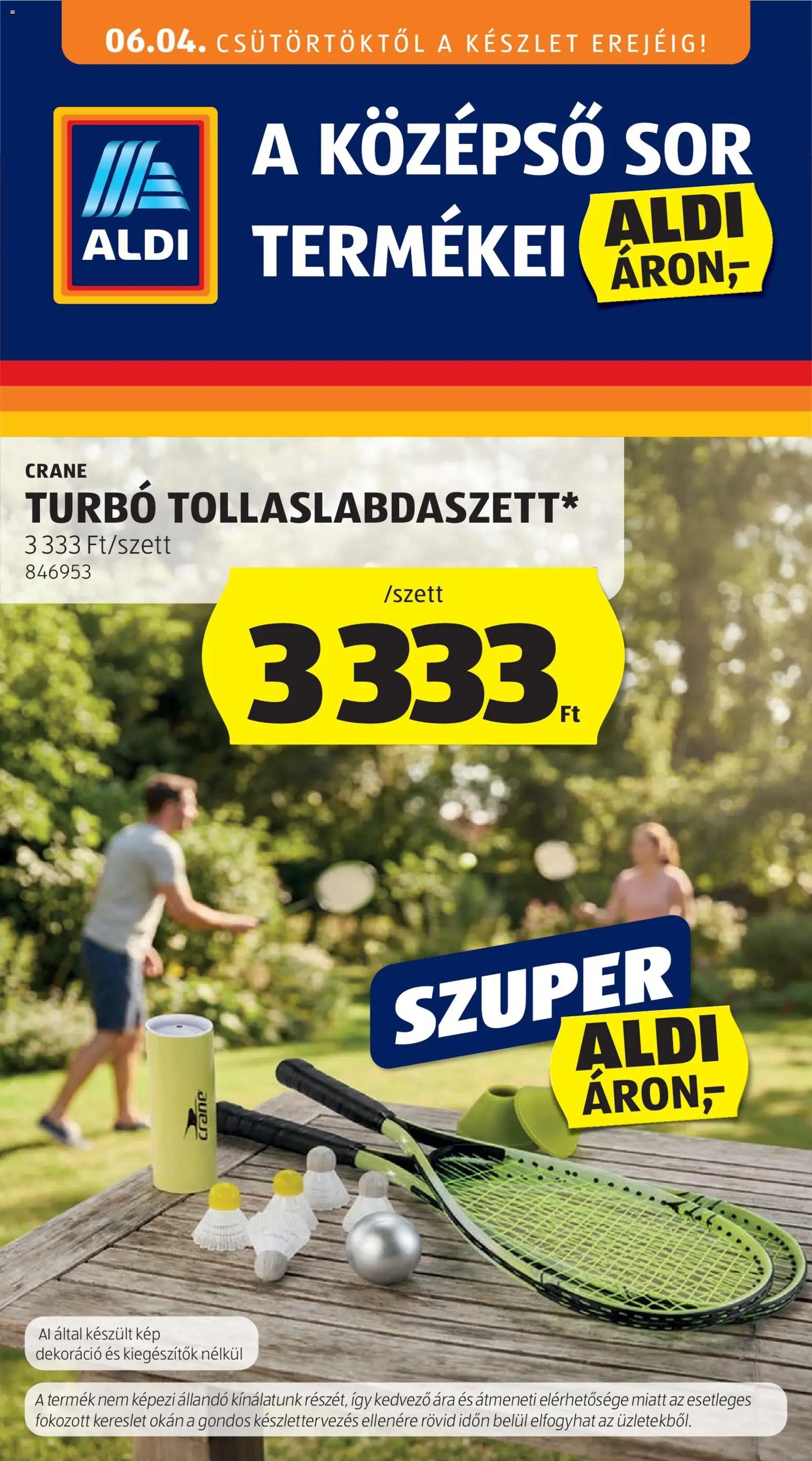 Aldi újság 2026.06.04. Aldi Középső sor termékei