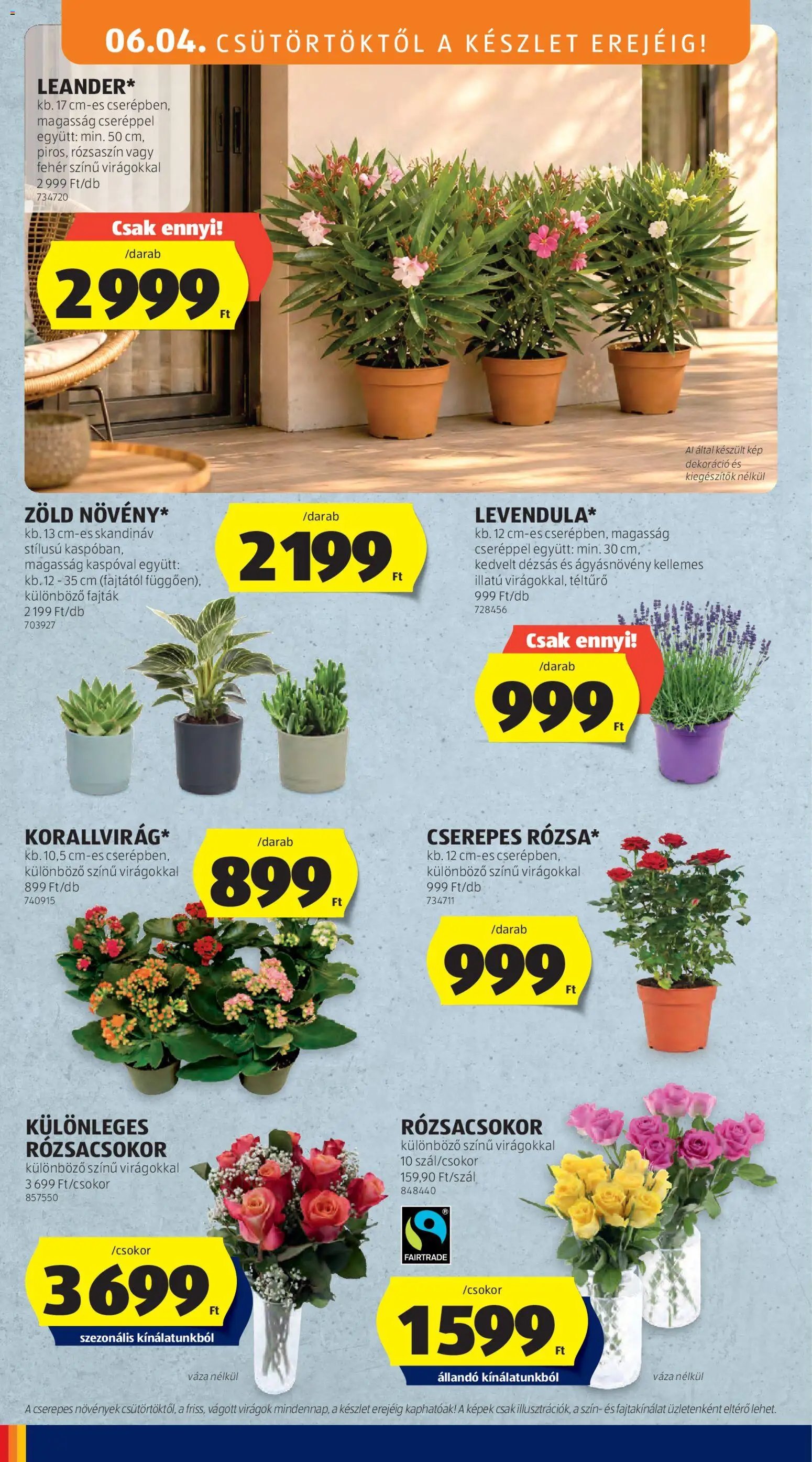 Aldi újság 2026.06.04. Aldi Középső sor termékei