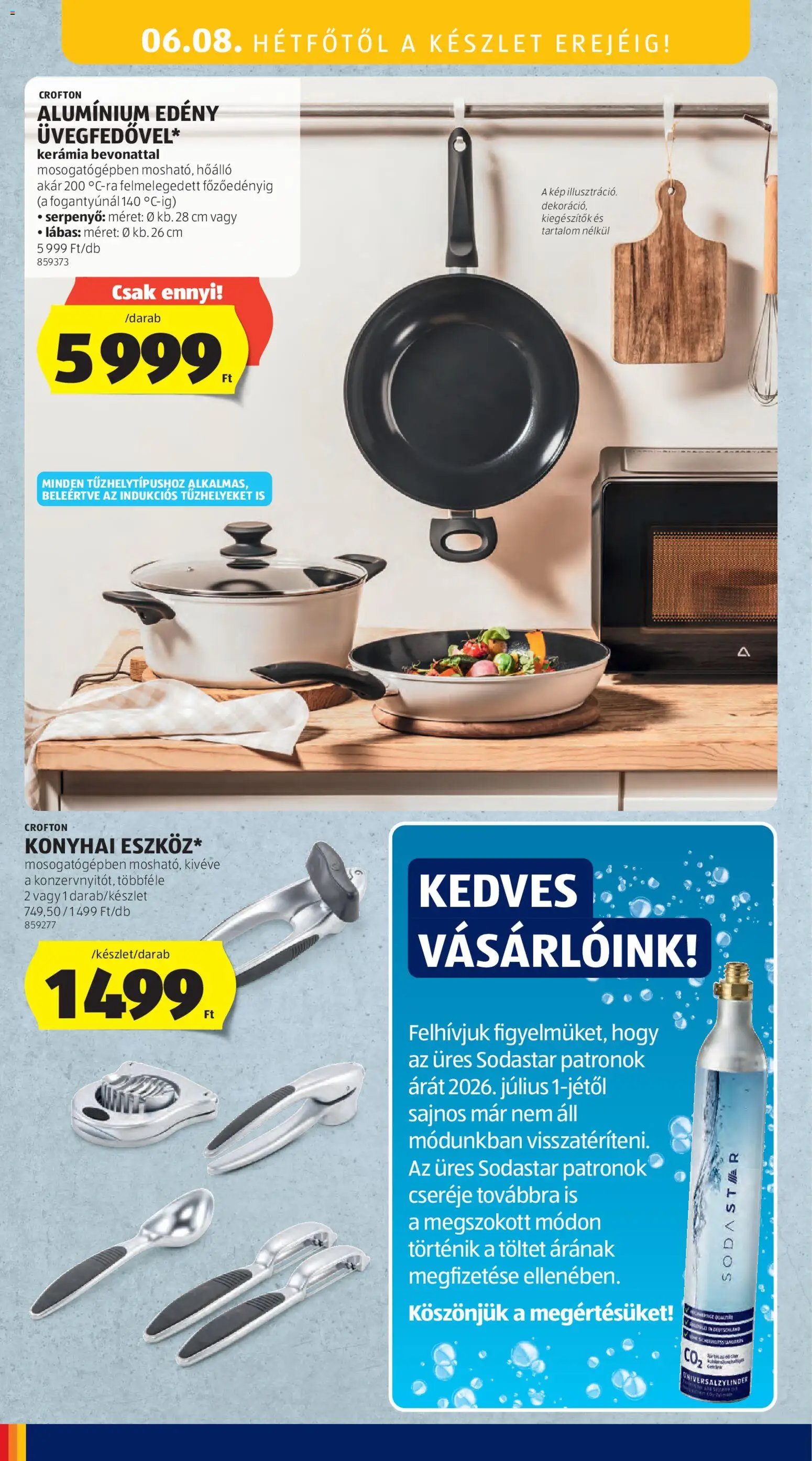 Aldi újság 2026.06.04. Aldi Középső sor termékei