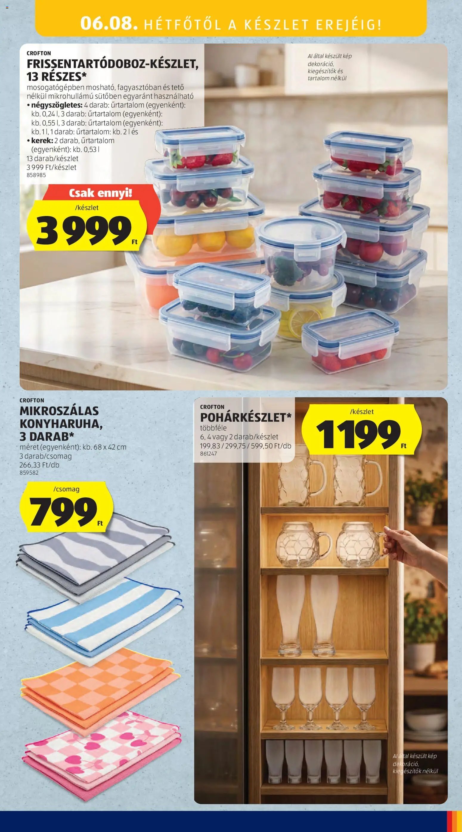 Aldi újság 2026.06.04. Aldi Középső sor termékei