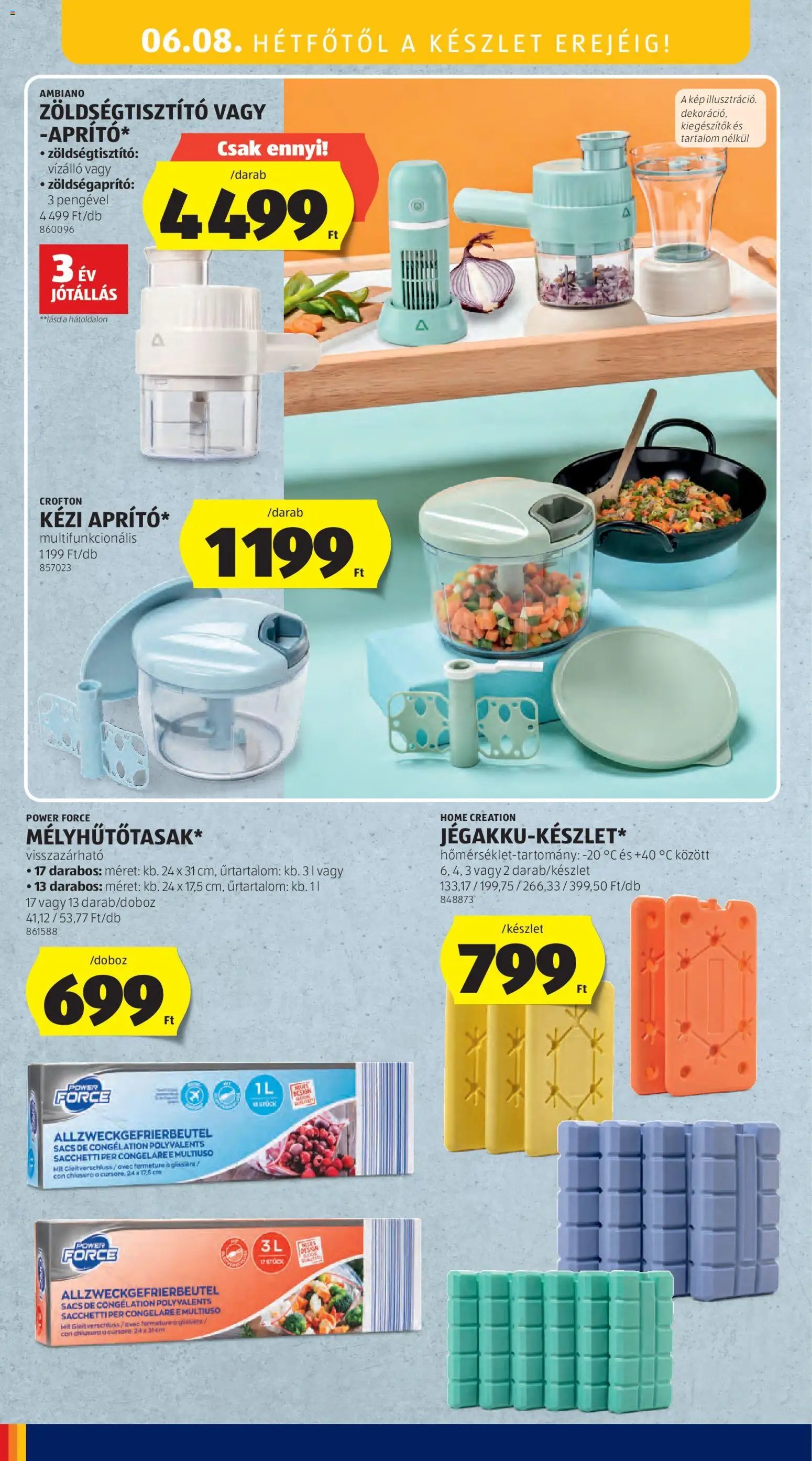 Aldi újság 2026.06.04. Aldi Középső sor termékei