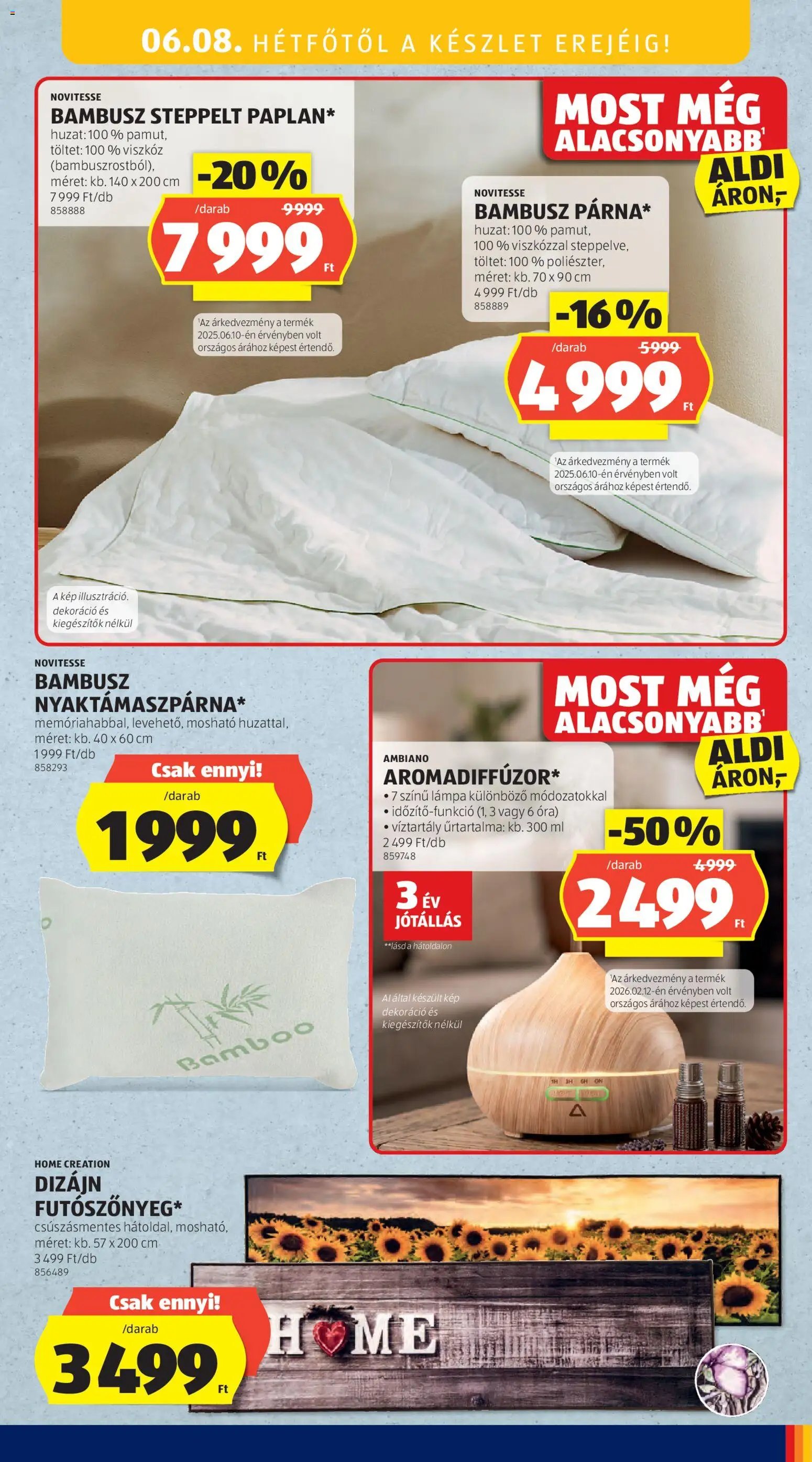 Aldi újság 2026.06.04. Aldi Középső sor termékei