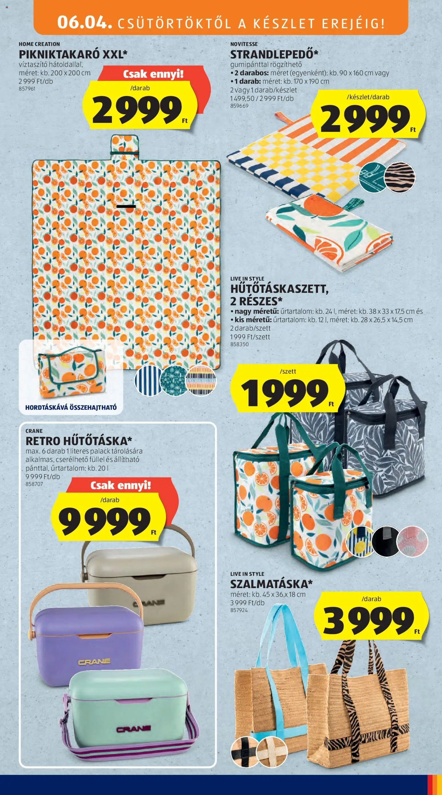 Aldi újság 2026.06.04. Aldi Középső sor termékei