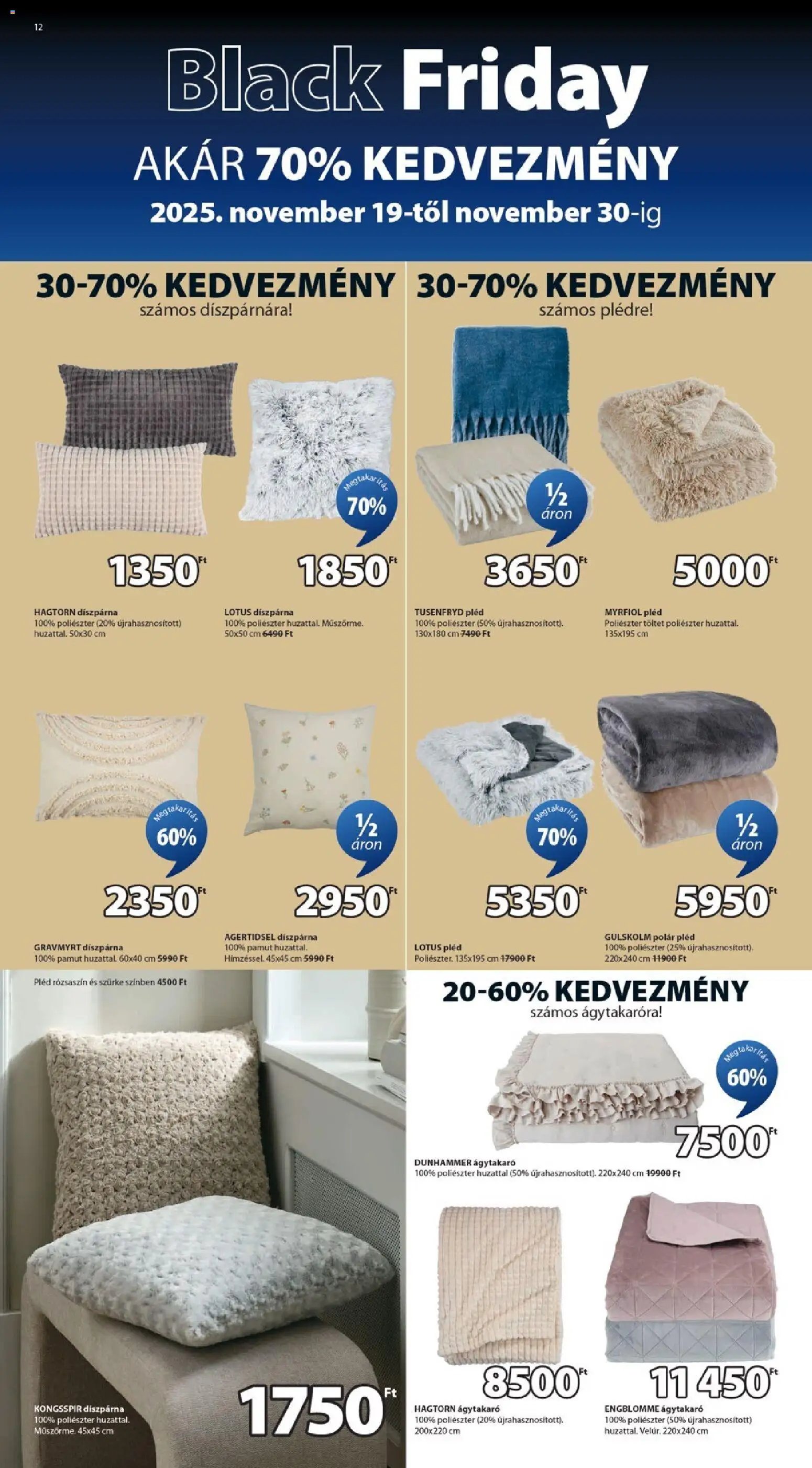 JYSK újság 2025.11.19. Black Friday (2025-11-19 - 2025-11-30)