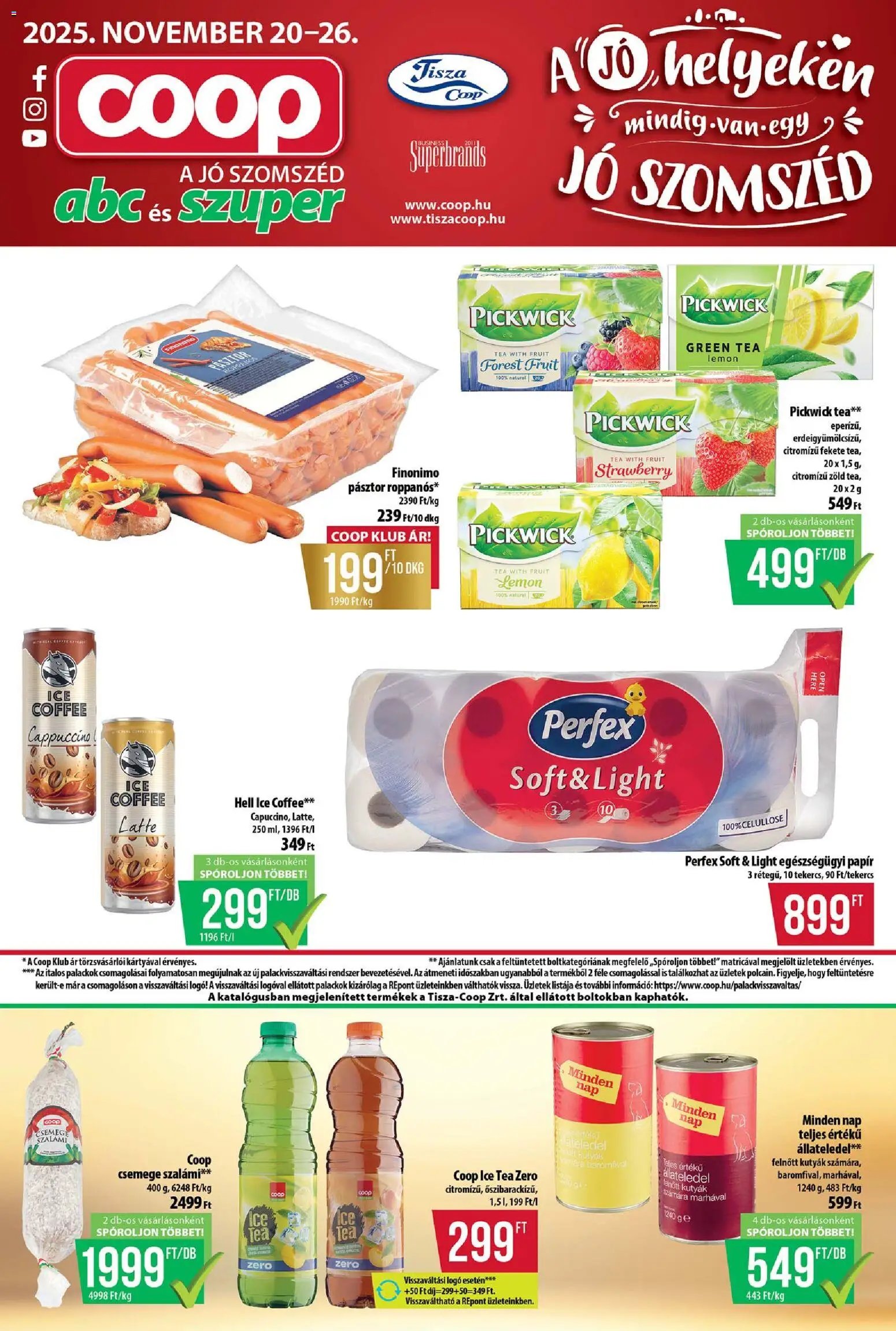 COOP újság 2025.11.20. Tisza - Abc & Szuper (2025-11-20 - 2025-11-26)