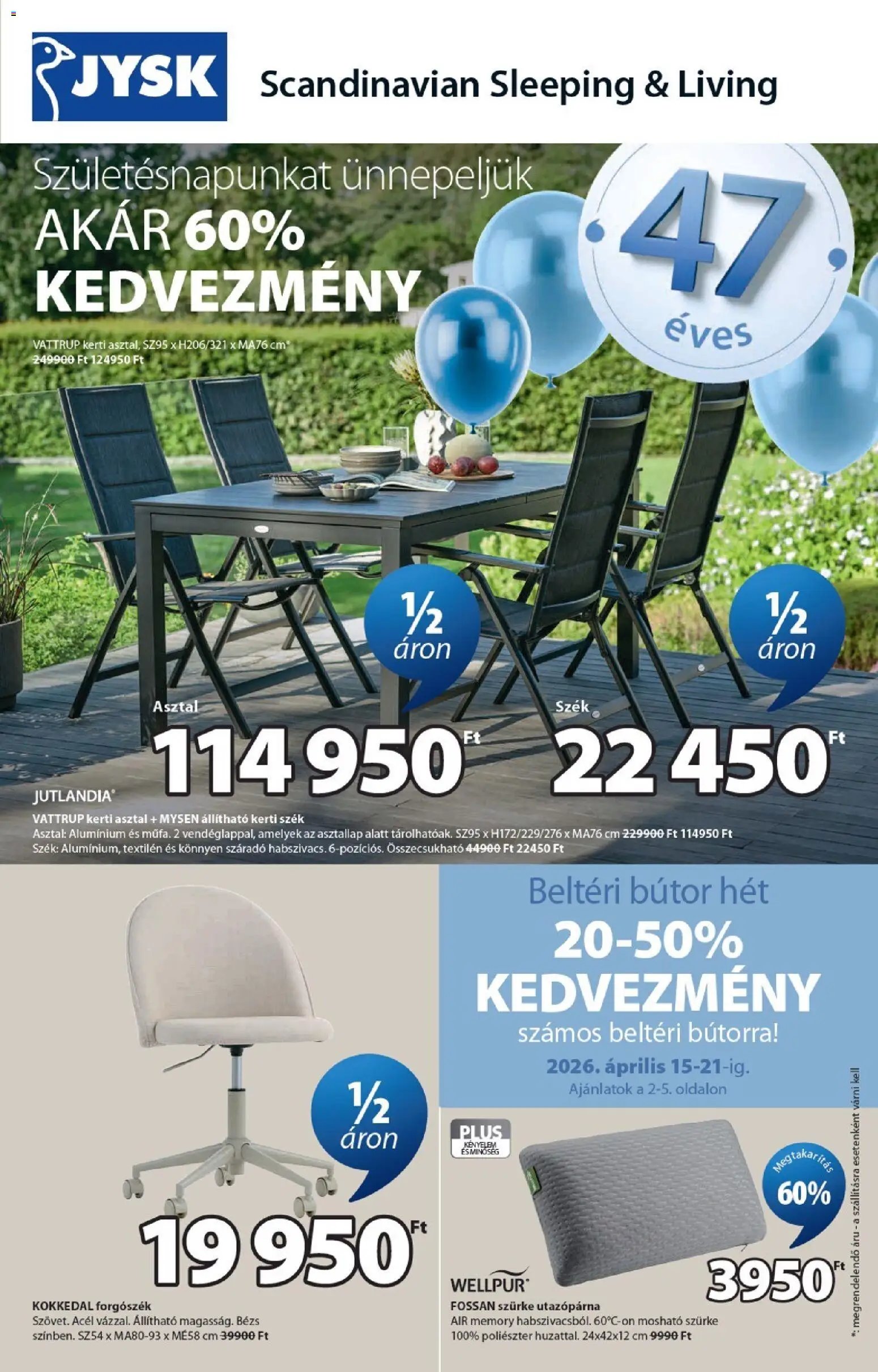 JYSK újság 2026.04.15. JYSK Aktuális ajánlatok (2026-04-15 - 2026-04-21)