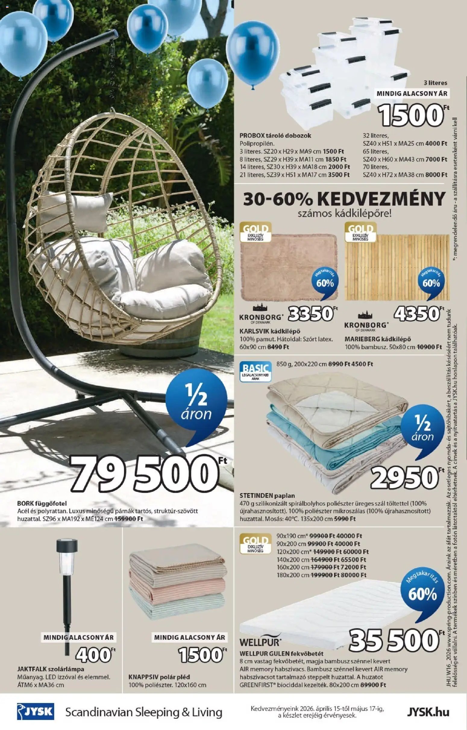 JYSK újság 2026.04.15. JYSK Aktuális ajánlatok (2026-04-15 - 2026-04-21)