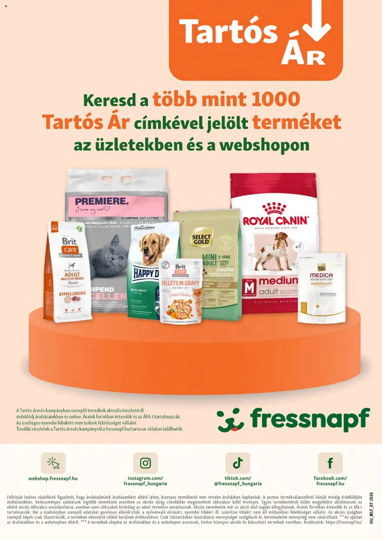 Fressnapf újság 2026.07.02. Fressnapf akciós újság