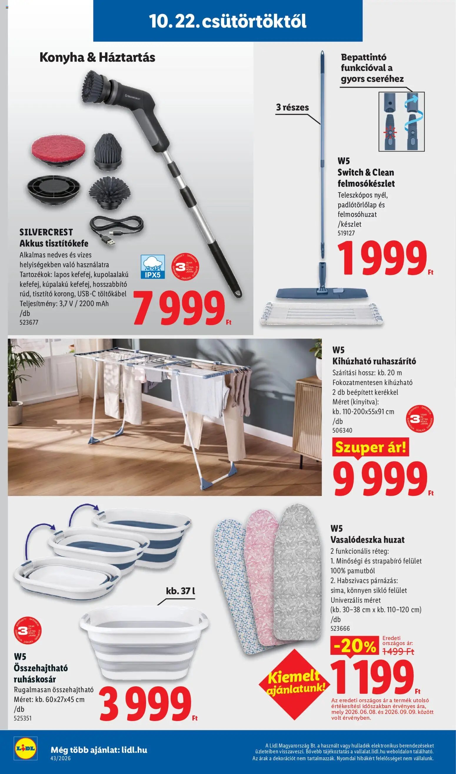 Lidl Nonfood kínálatunk 2026.10.22. - lapozható formában szórólap ✳️
