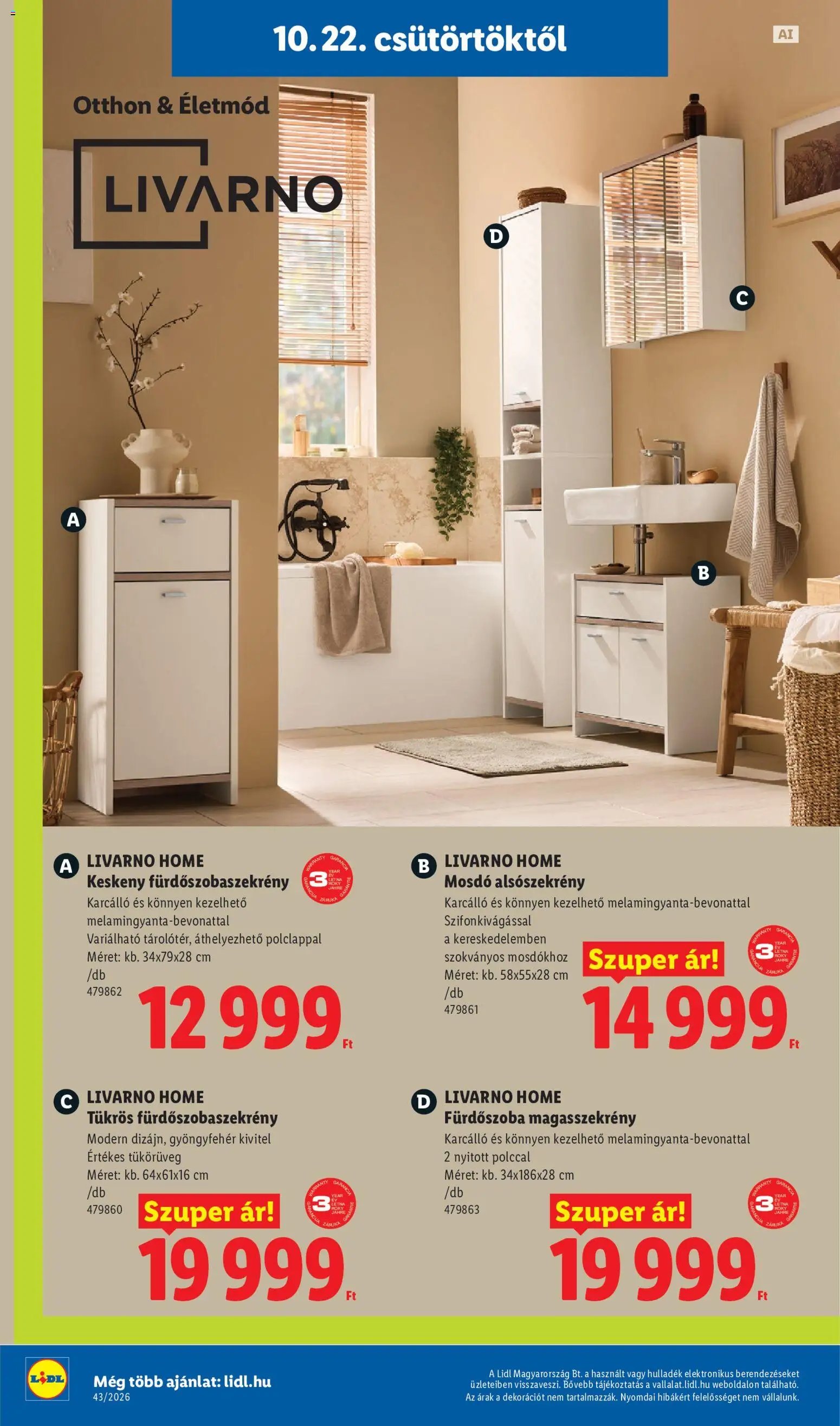 Lidl Nonfood kínálatunk 2026.10.22. - lapozható formában szórólap ✳️