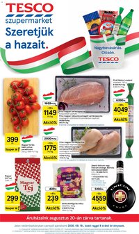 Tesco újság 2026.08.18. Tesco Szupermarket akciós újság