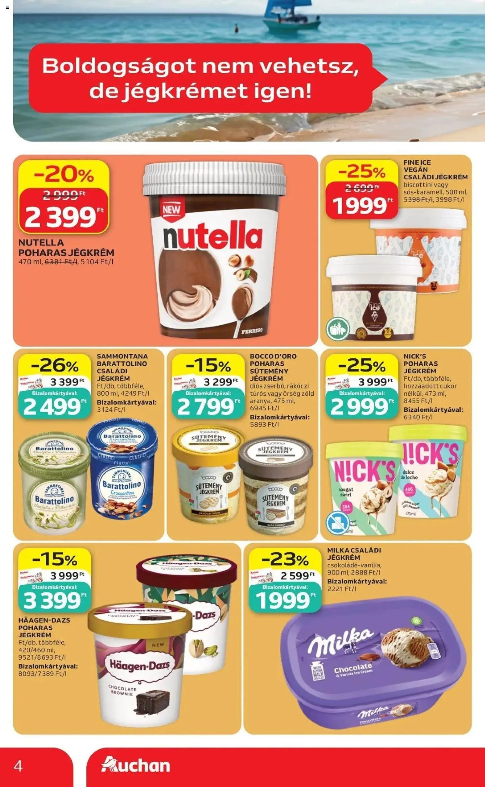 Auchan újság 2026.06.18. Auchan Jégkrémvilág Székesfehérvár