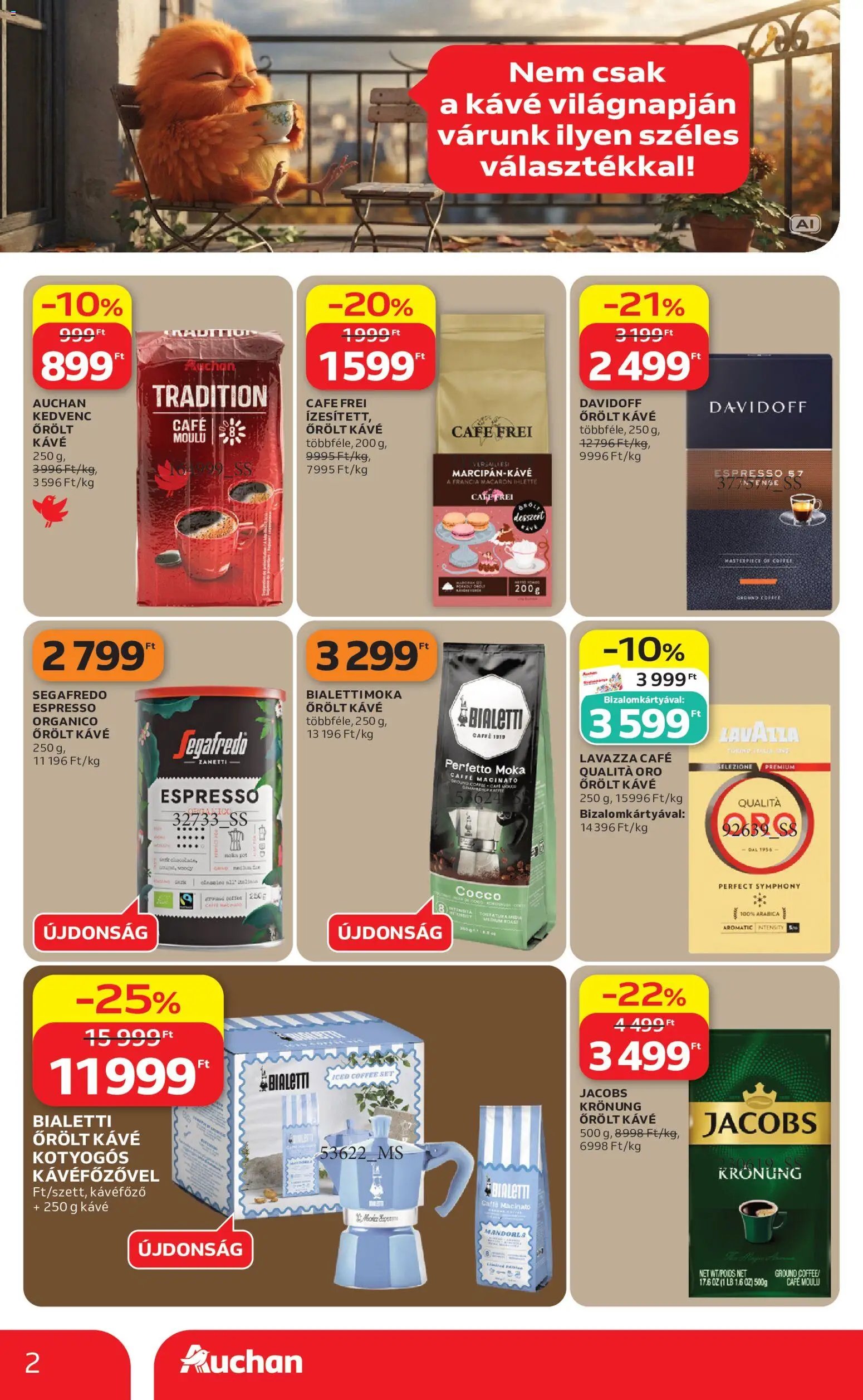 Auchan újság 2026.09.24. Auchan Kávé ajánlatok