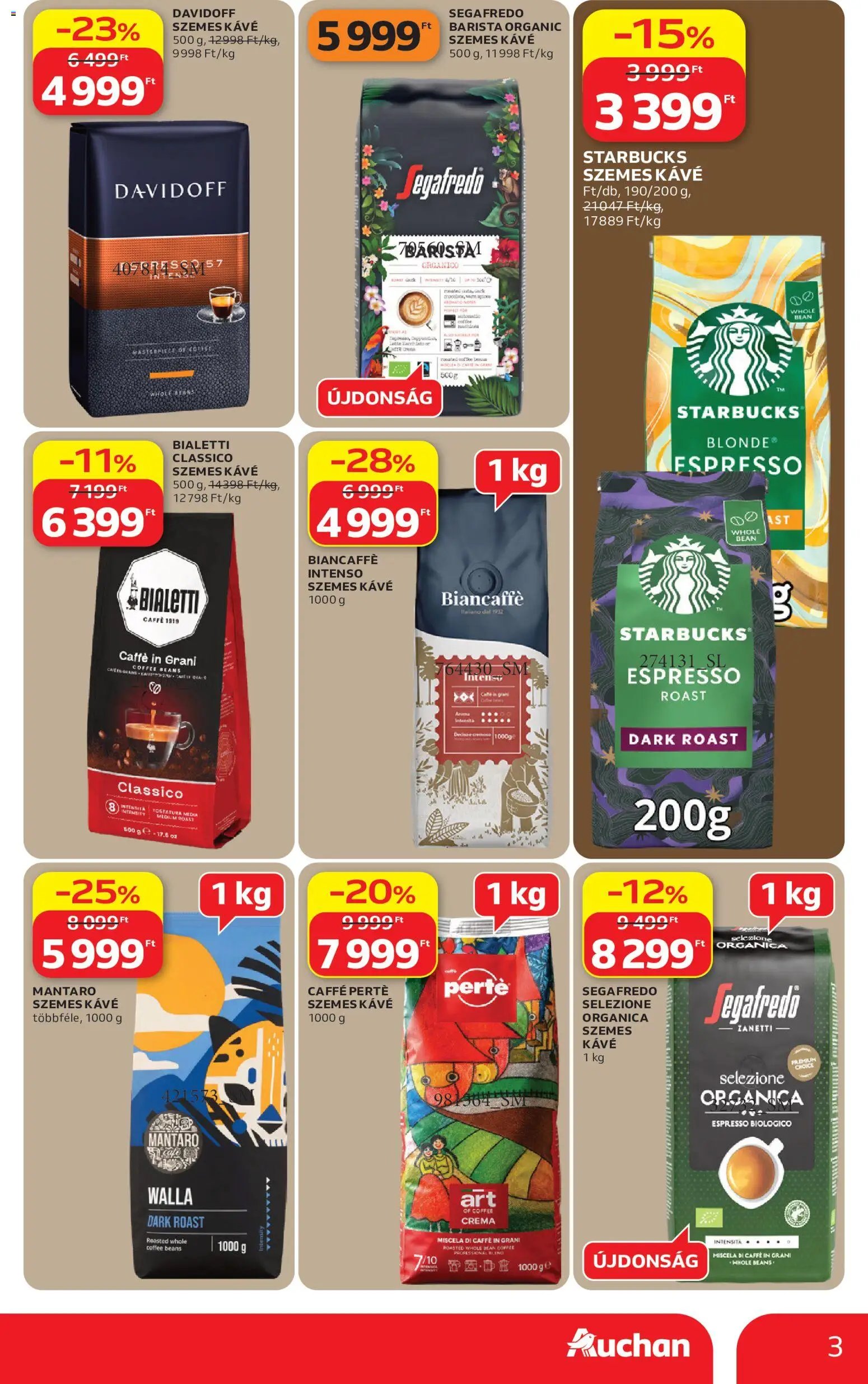Auchan újság 2026.09.24. Auchan Kávé ajánlatok