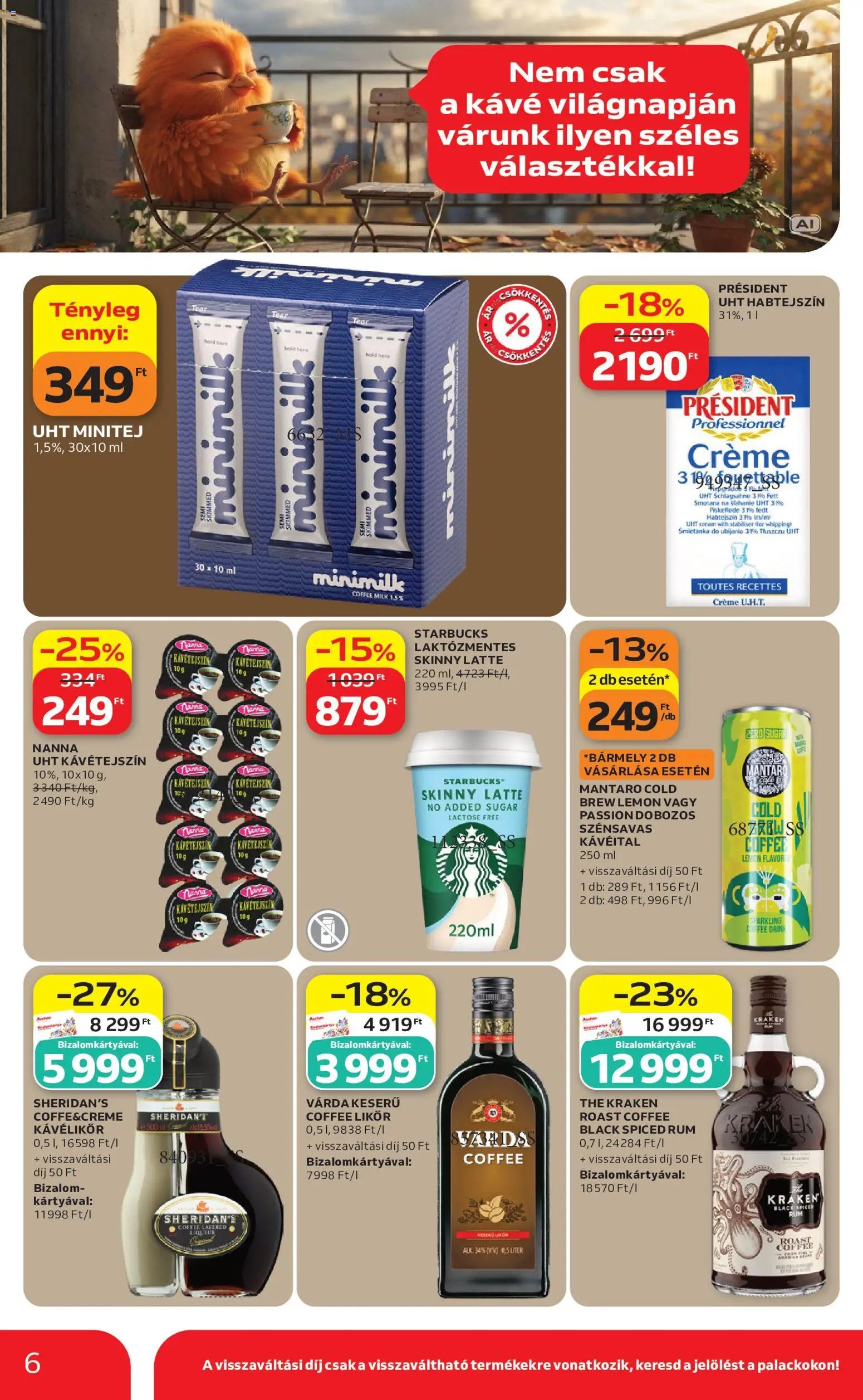 Auchan újság 2026.09.24. Auchan Kávé ajánlatok