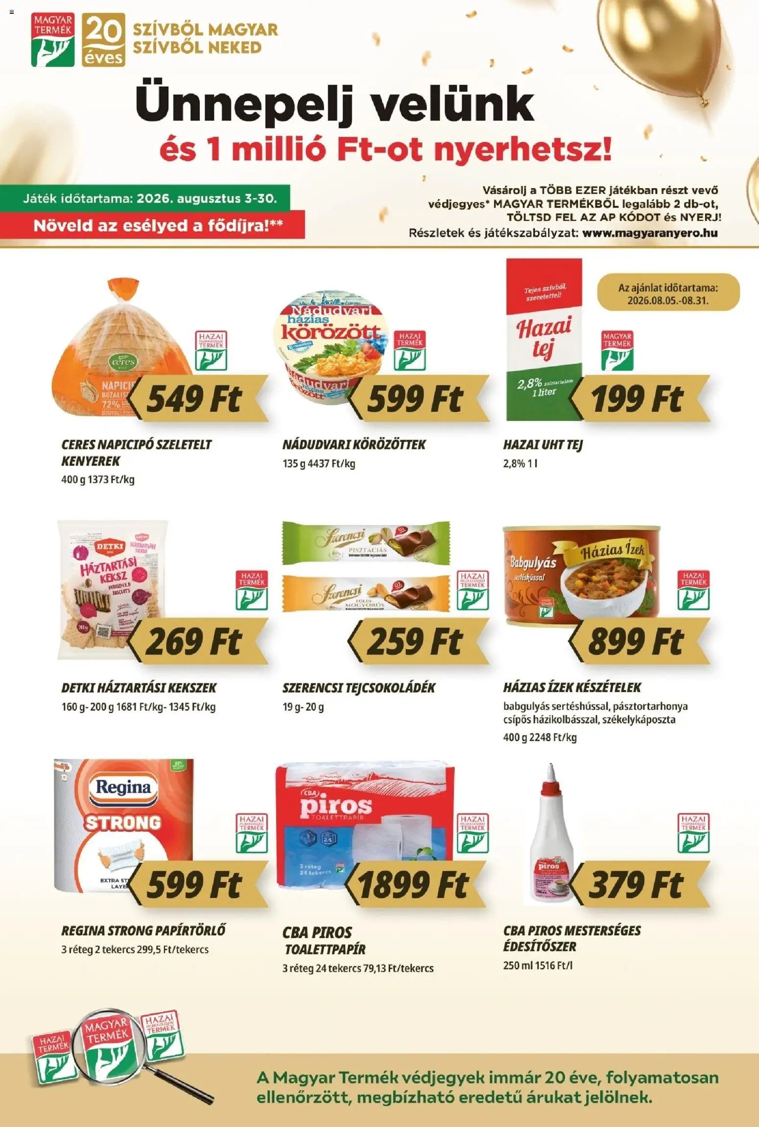 CBA Príma újság 2026.08.13. CBA Príma akciós újság