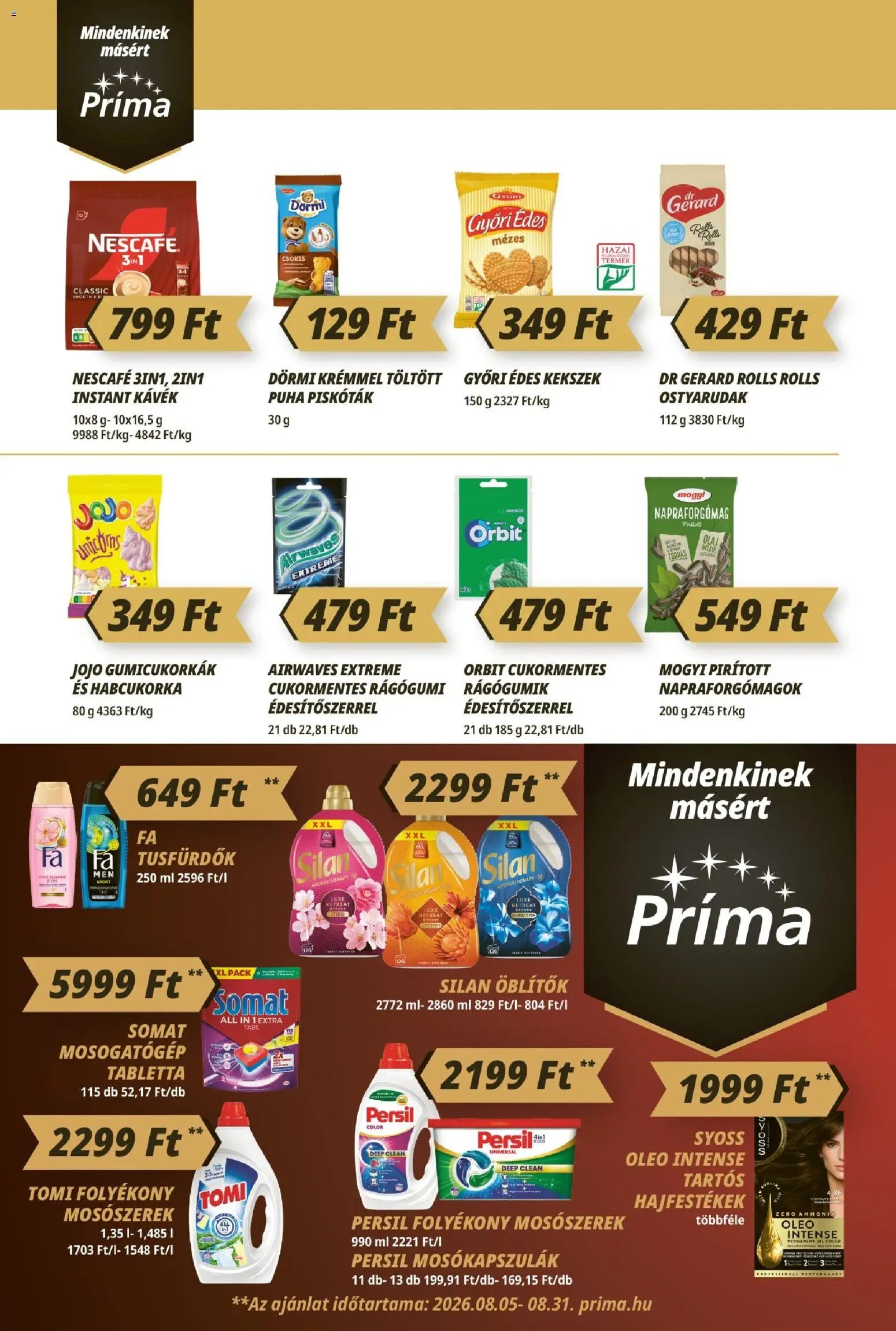 CBA Príma újság 2026.08.13. CBA Príma akciós újság