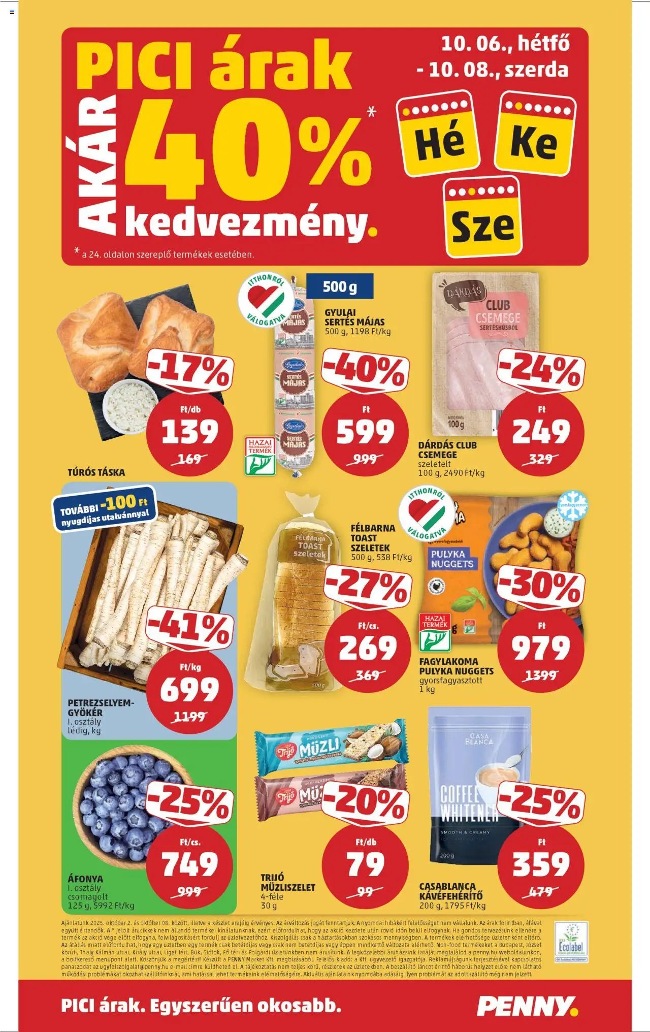PENNY újság 2025.10.02. Akciós újság PENNY (2025-10-02 - 2025-10-08)