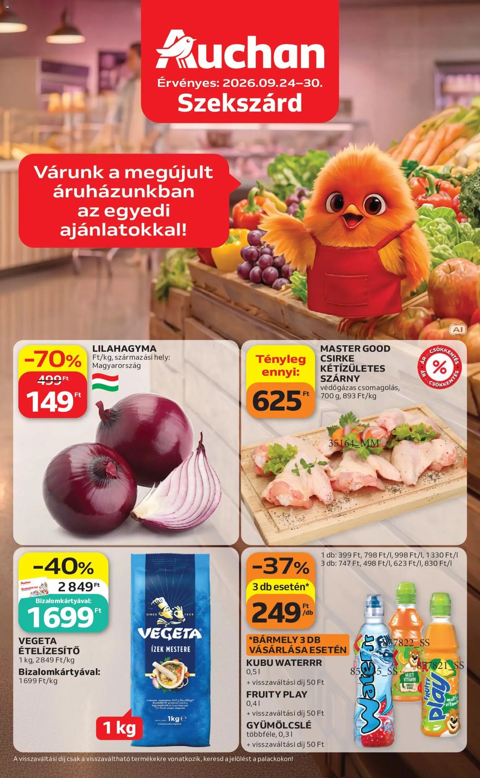 Auchan újság 2026.09.24. Auchan Szupermarket akciós újság Szekszárd