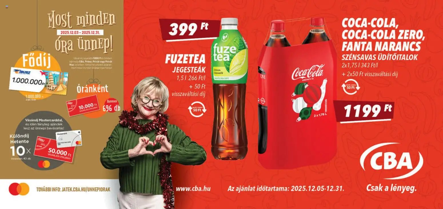 CBA újság 2025.12.05. Aktuális óriásplakátok (2025-12-05 - 2025-12-31)