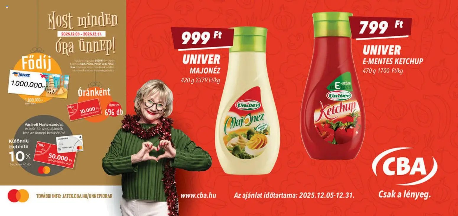 CBA újság 2025.12.05. Aktuális óriásplakátok (2025-12-05 - 2025-12-31)