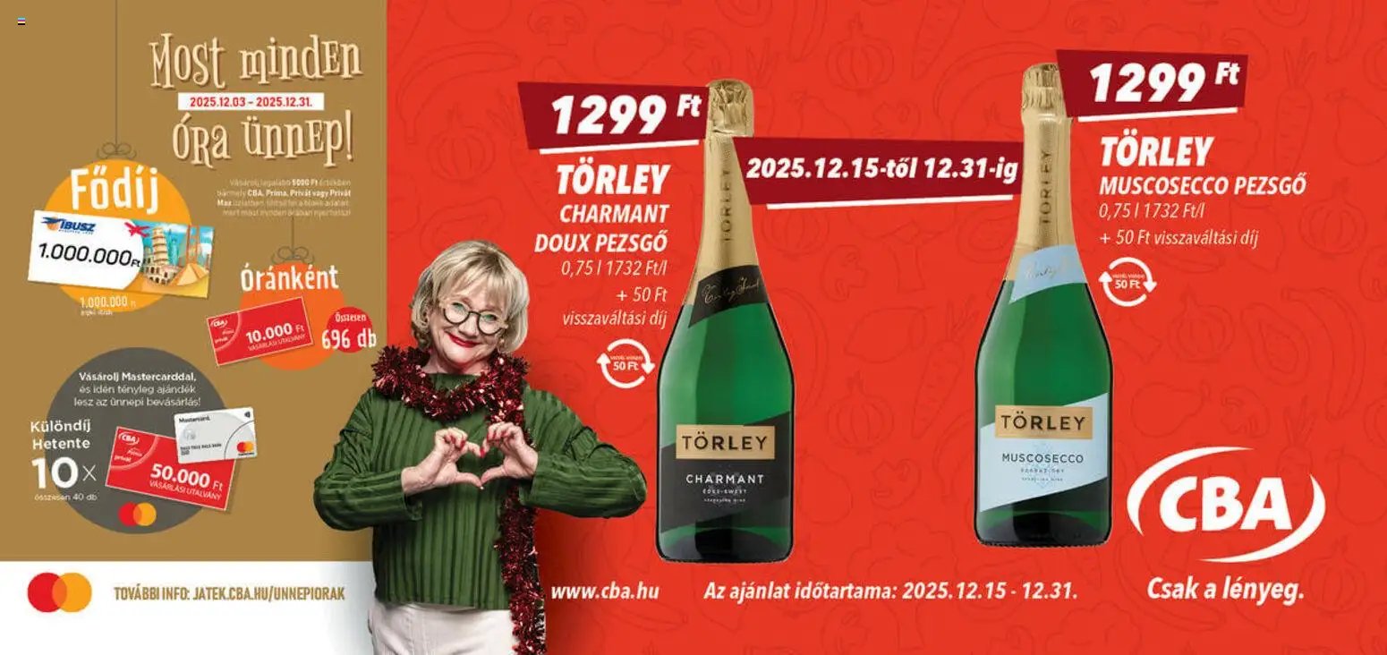 CBA újság 2025.12.05. Aktuális óriásplakátok (2025-12-05 - 2025-12-31)
