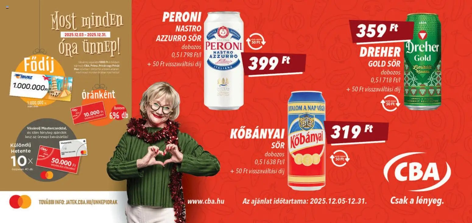 CBA újság 2025.12.05. Aktuális óriásplakátok (2025-12-05 - 2025-12-31)