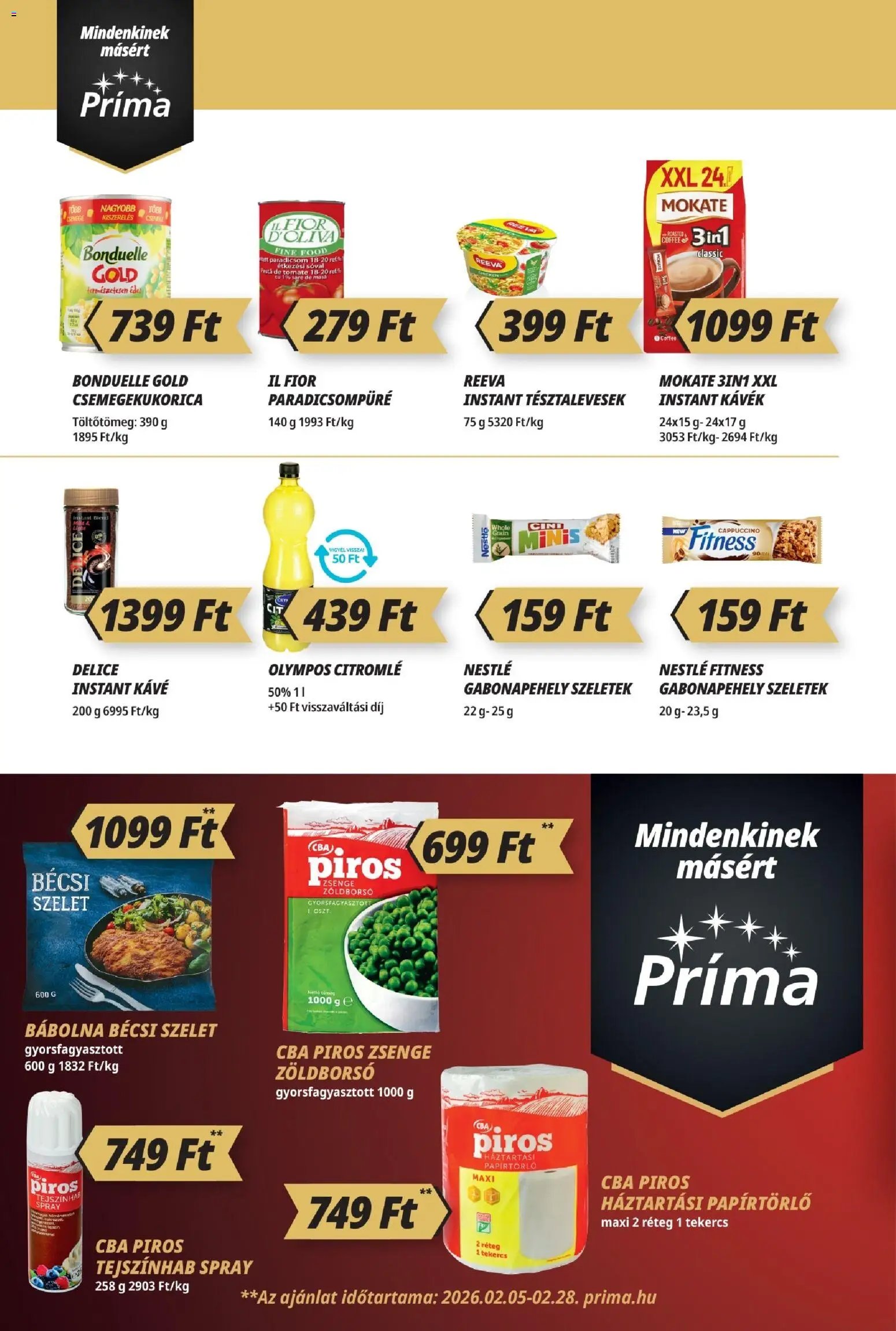 CBA Príma újság 2026.02.19. Akciós újság CBA Príma (2026-02-19 - 2026-02-25)