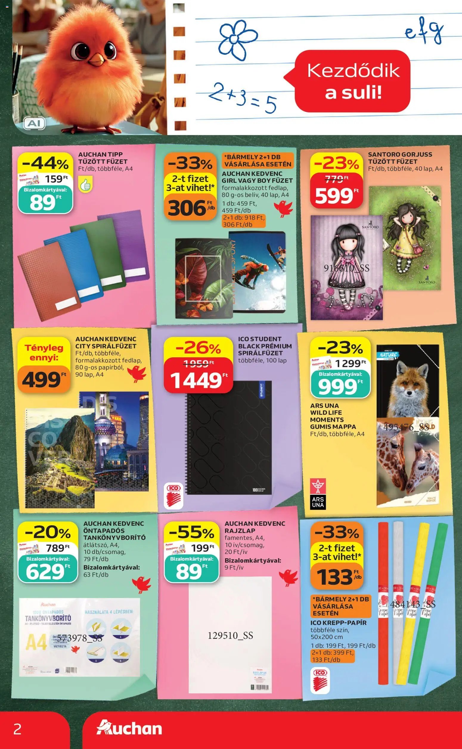 Auchan újság 2026.08.27. Auchan Iskolakezdés ajánlatok