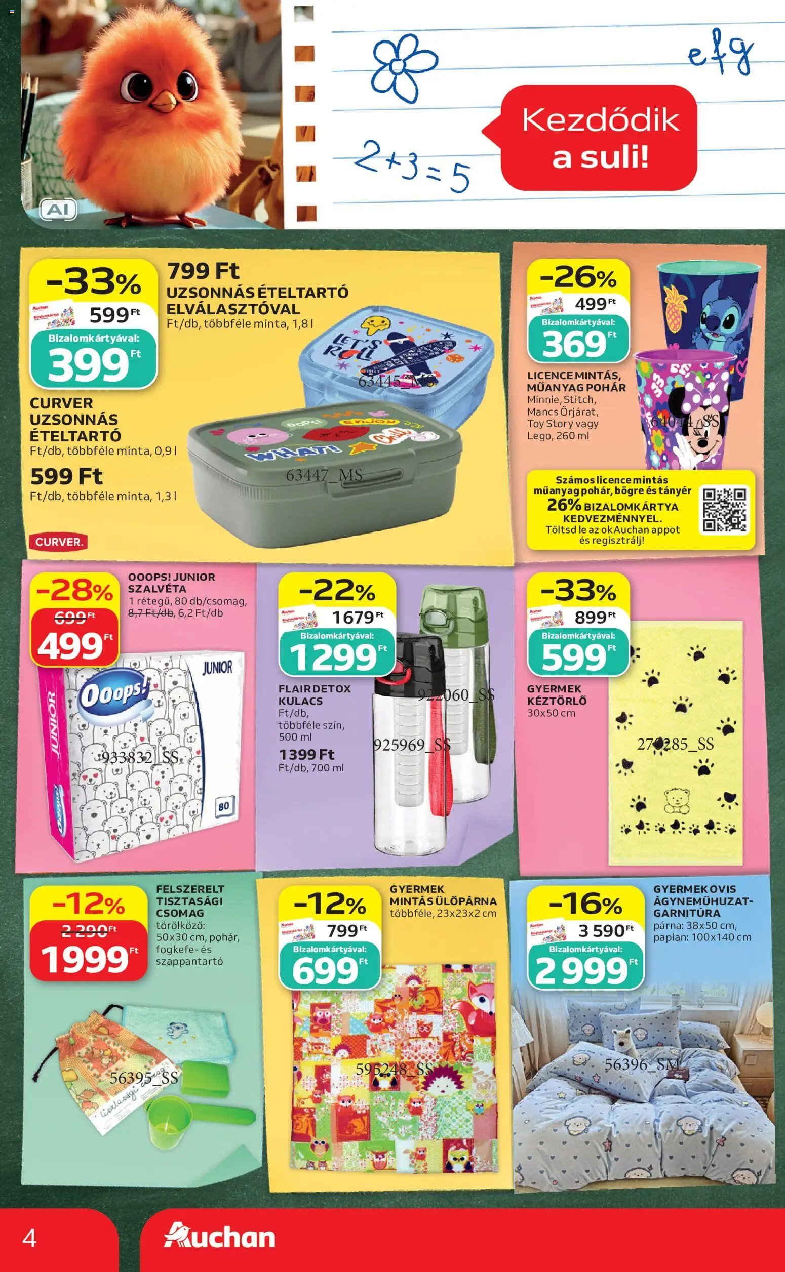 Auchan újság 2026.08.27. Auchan Iskolakezdés ajánlatok
