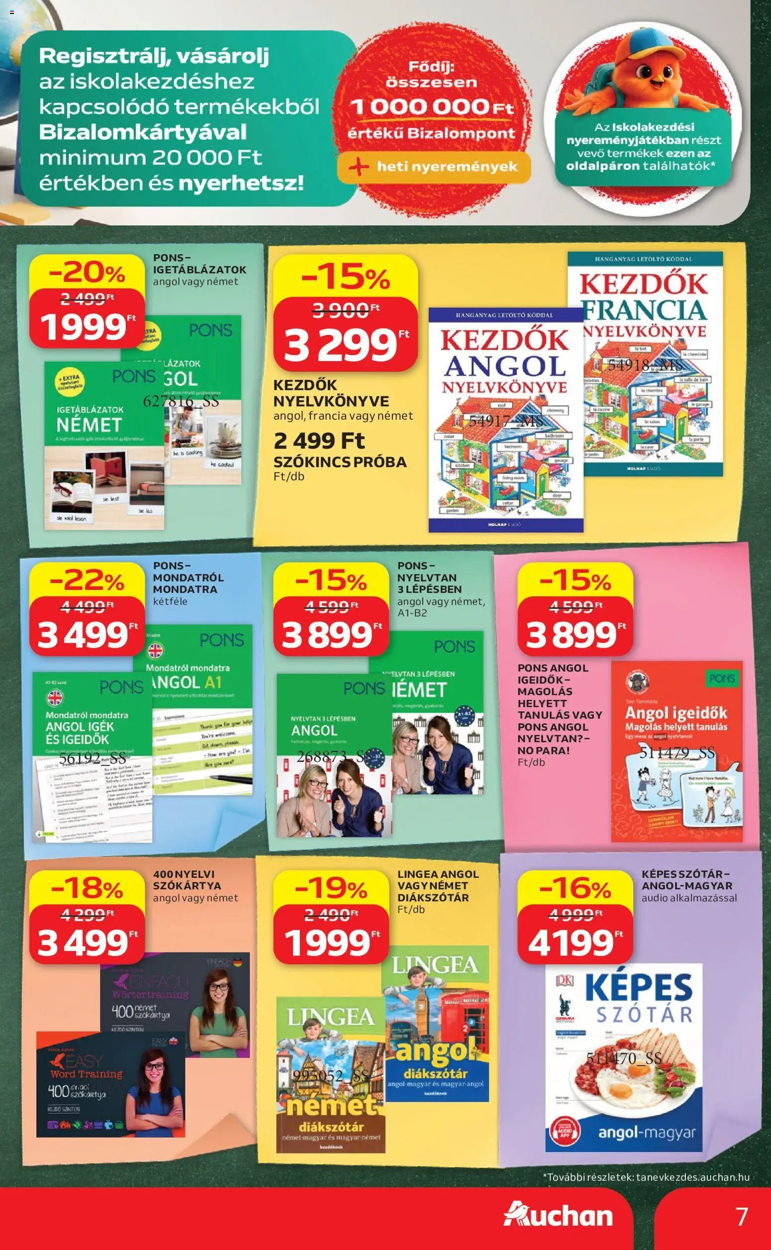 Auchan újság 2026.08.27. Auchan Iskolakezdés ajánlatok