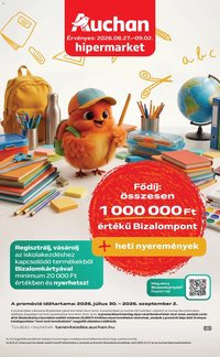 Auchan újság 2026.08.27. Auchan Iskolakezdés ajánlatok