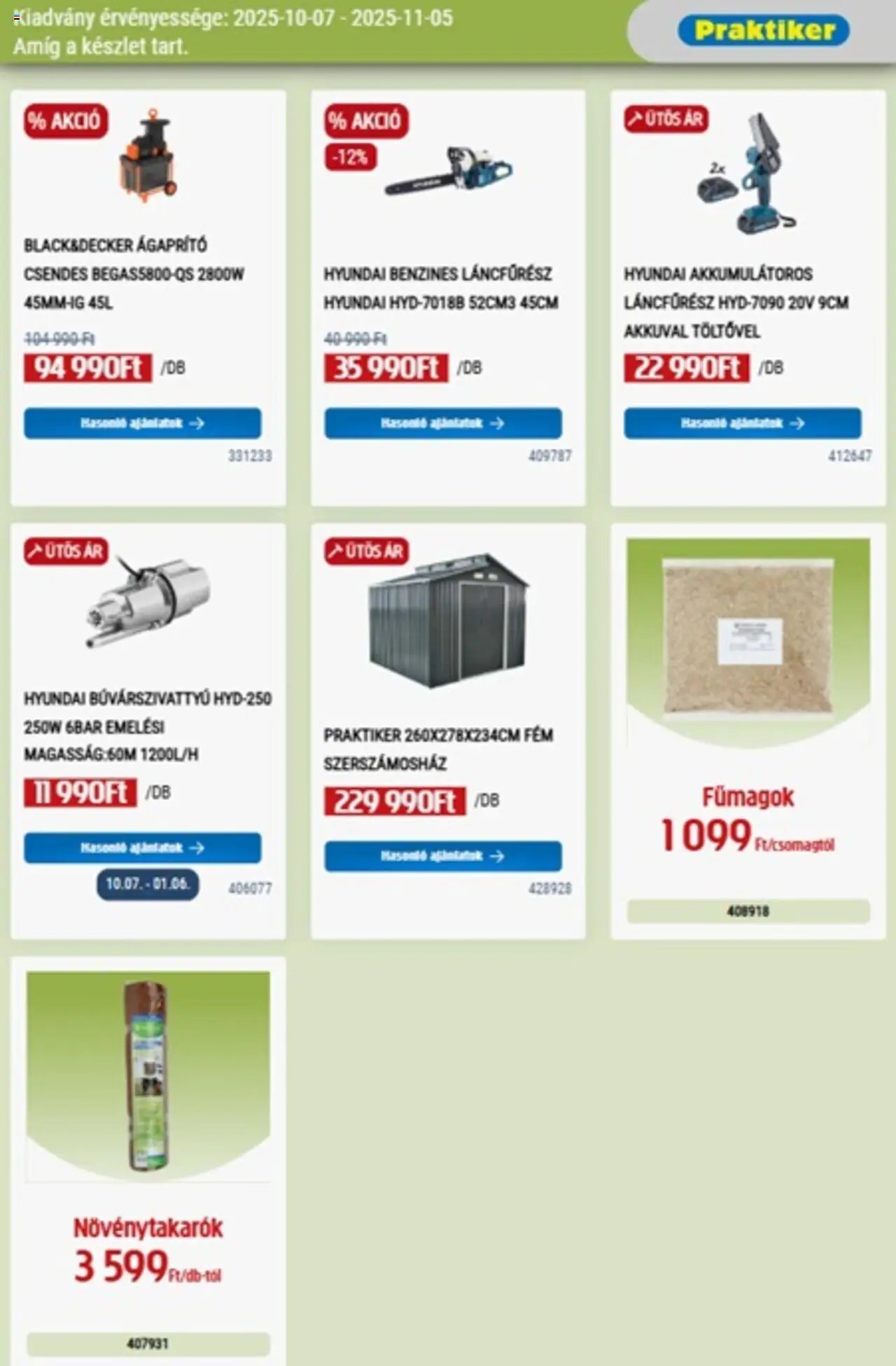 Praktiker újság 2025.10.07. Akciós újság Praktiker (2025-10-07 - 2025-11-05)