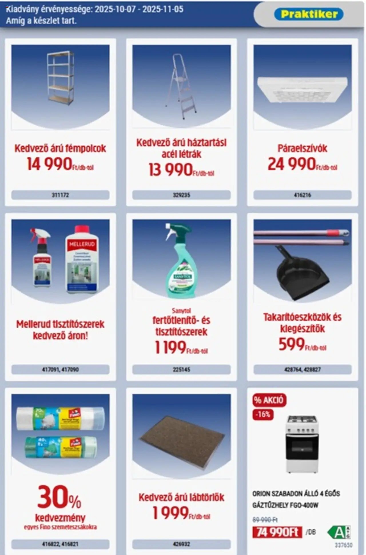 Praktiker újság 2025.10.07. Akciós újság Praktiker (2025-10-07 - 2025-11-05)