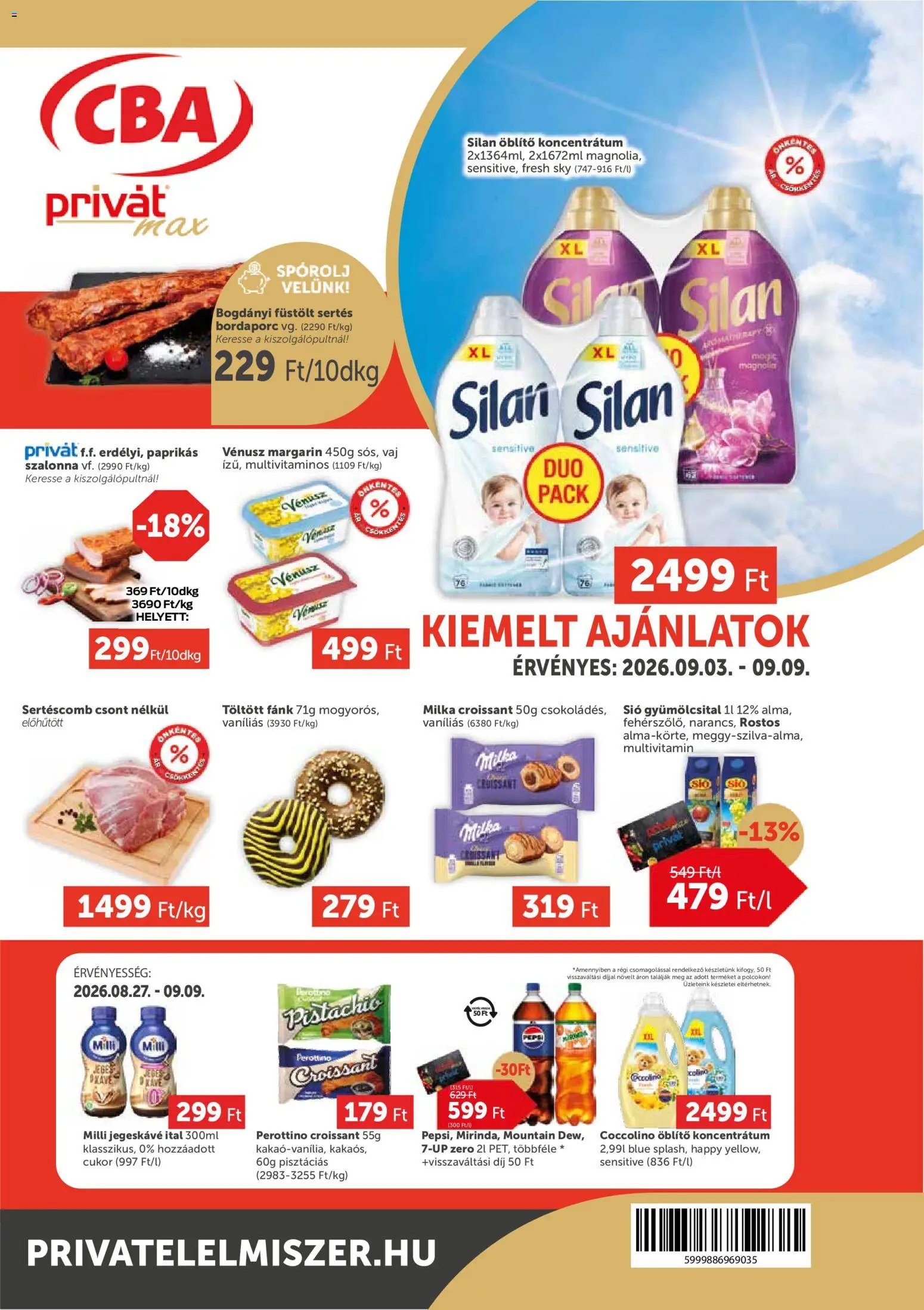 PRIVÁT újság 2026.09.03. PRIVÁT Aktuális szórólap MAX