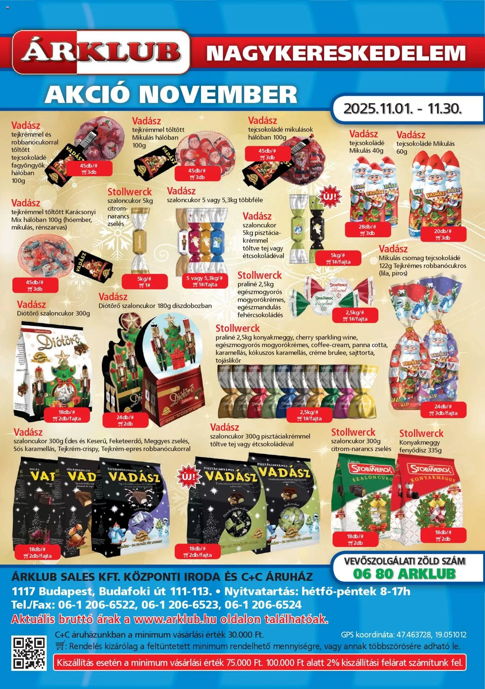 ÁRKLUB újság 2025.11.01. Akciós újság ÁRKLUB (2025-11-01 - 2025-11-30)