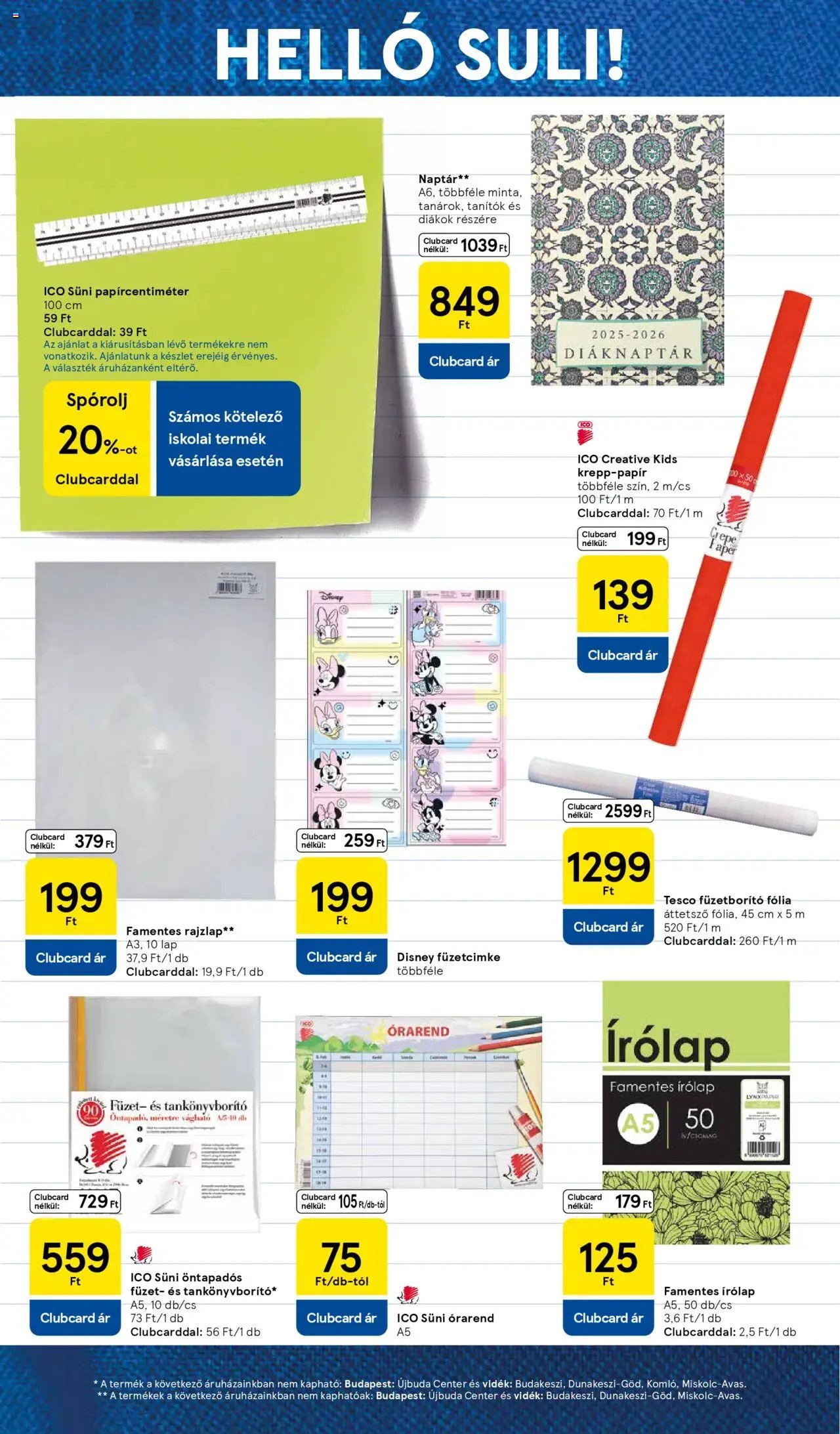 Tesco újság 2025.08.11. Helló Suli (2025-08-11)