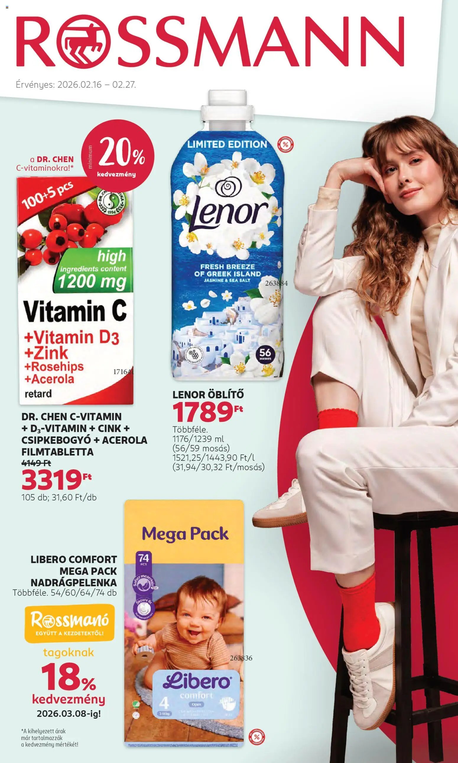 Rossmann újság 2026.02.16. Akciós újság Rossmann (2026-02-16 - 2026-02-27)