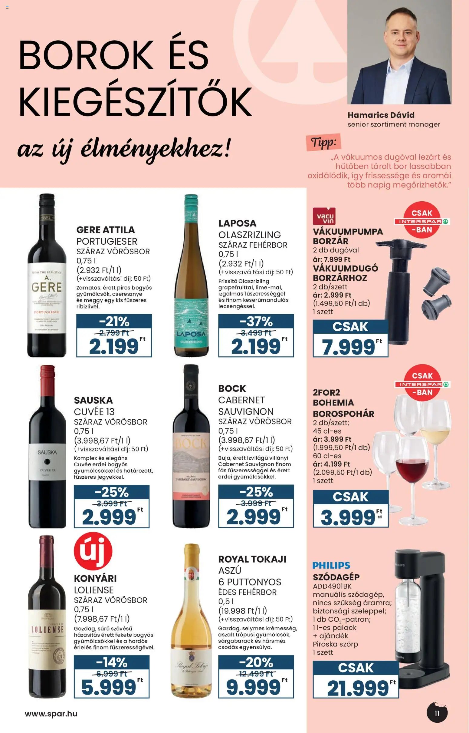 Spar újság 2026.09.02. Spar BOR ősz katalógus