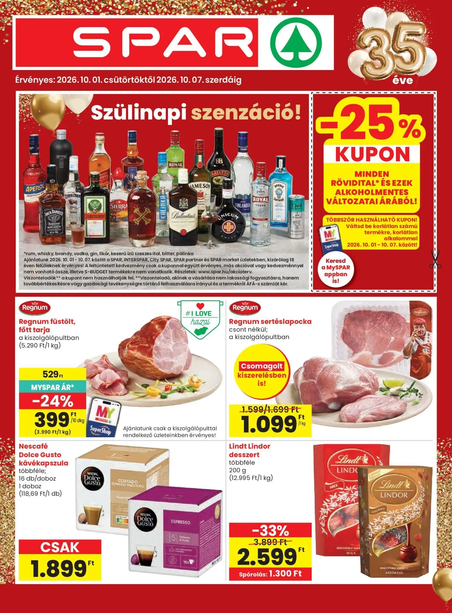 Spar újság 2026.10.01. Spar akciós újság