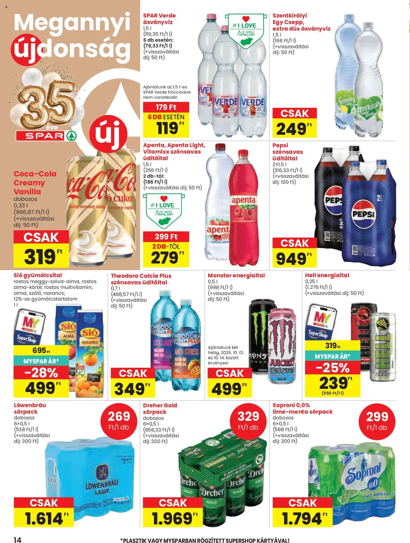 Spar újság 2026.10.01. Spar akciós újság
