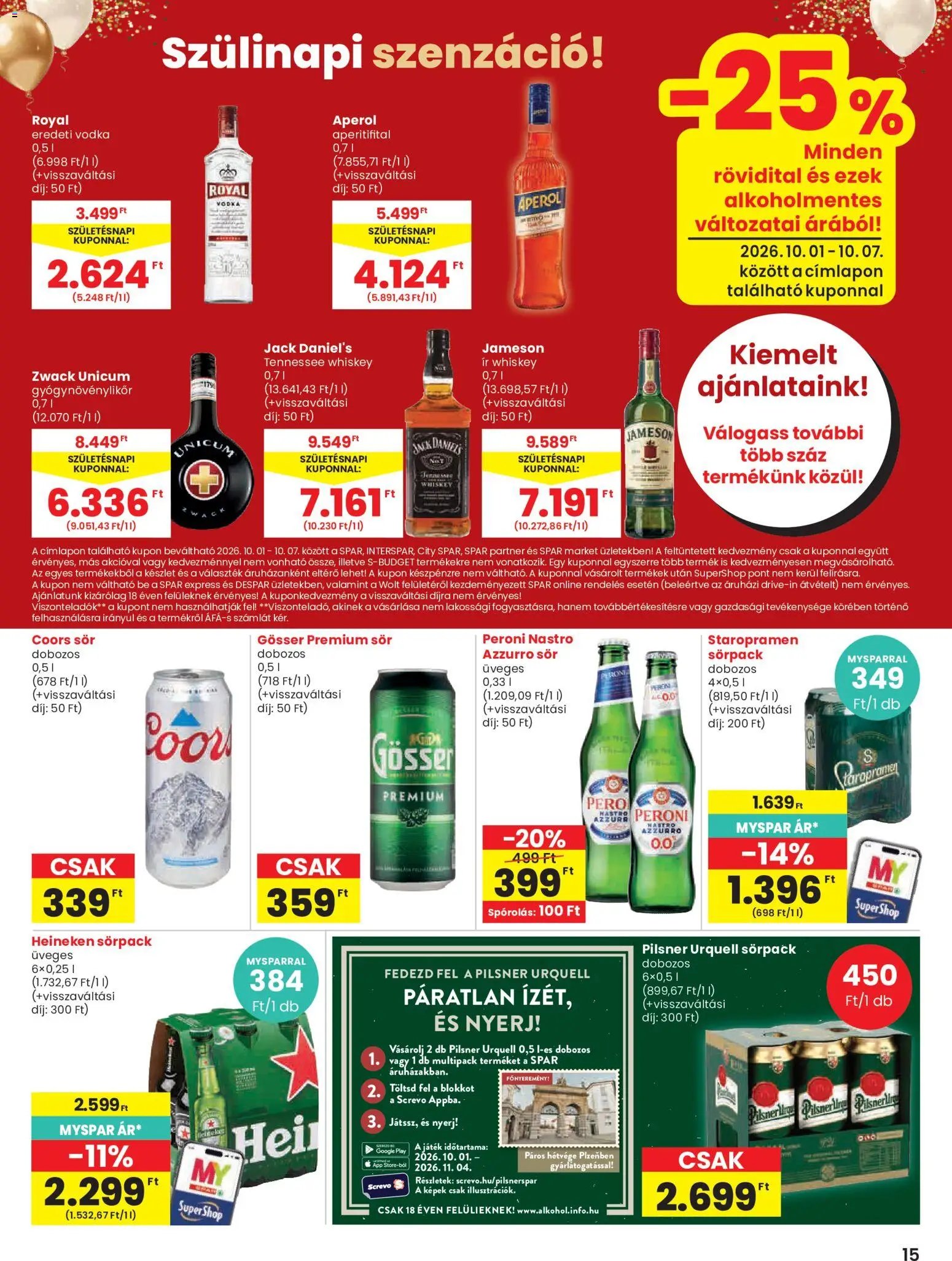 Spar újság 2026.10.01. Spar akciós újság