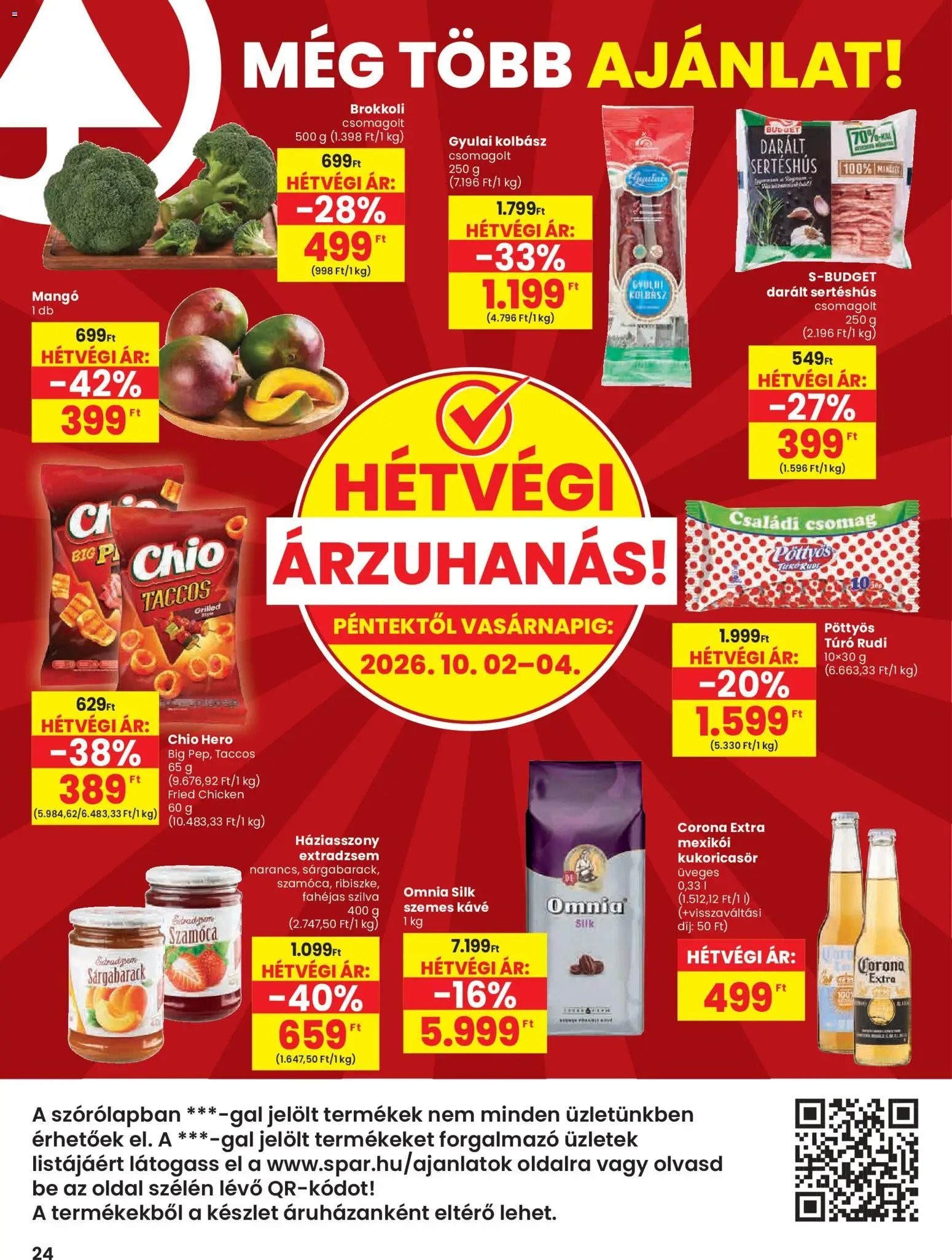 Spar újság 2026.10.01. Spar akciós újság