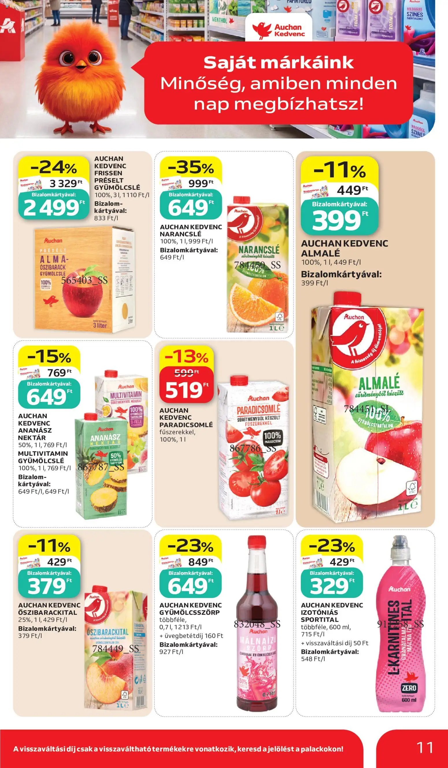 Auchan Saját Márkás ajánlatok 2026.10.15. - lapozható formában szórólap ✳️