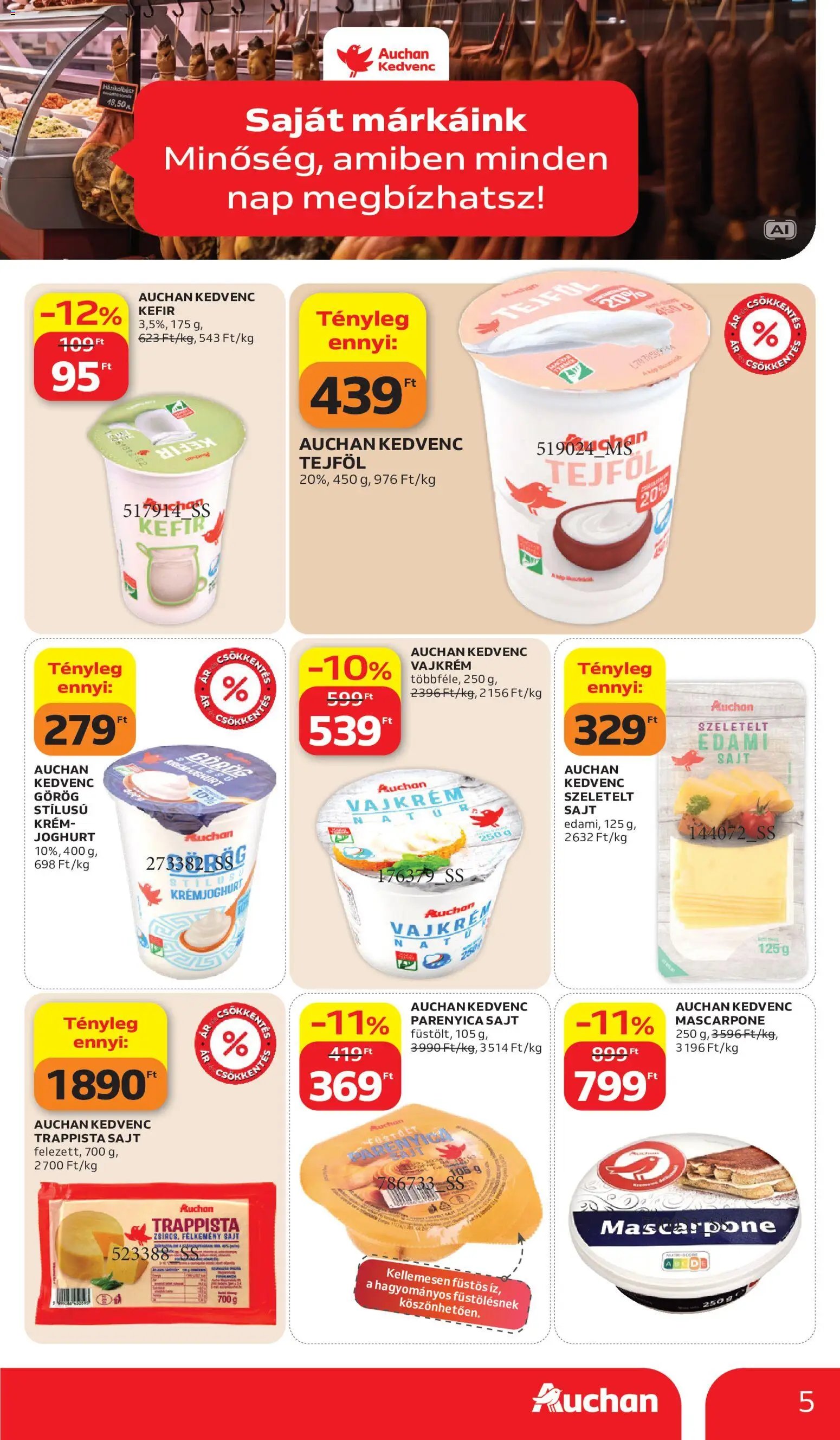 Auchan Saját Márkás ajánlatok 2026.10.15. - lapozható formában szórólap ✳️