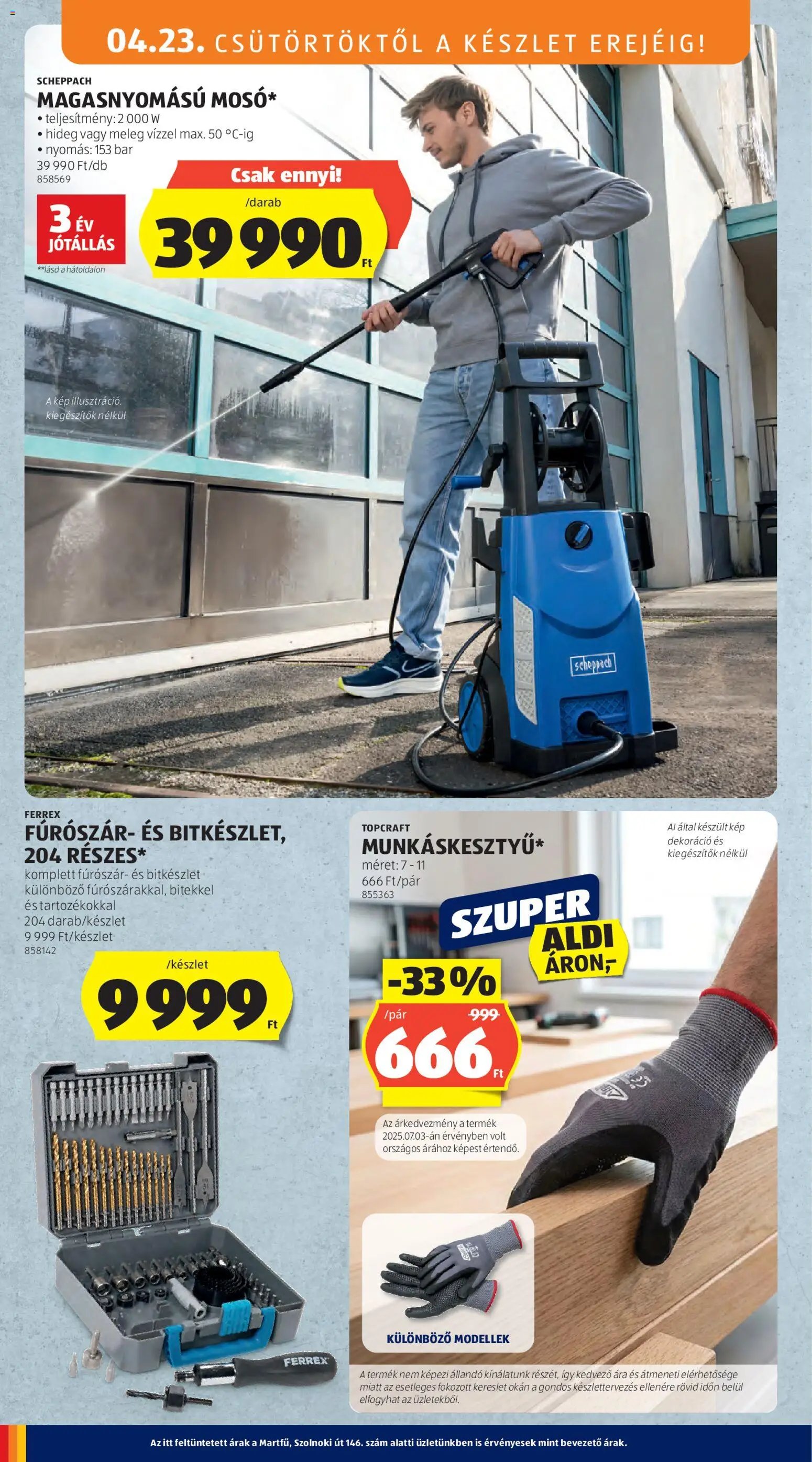 Aldi újság 2026.04.23. Aldi Középső sor termékei (2026-04-23 - 2026-04-29)