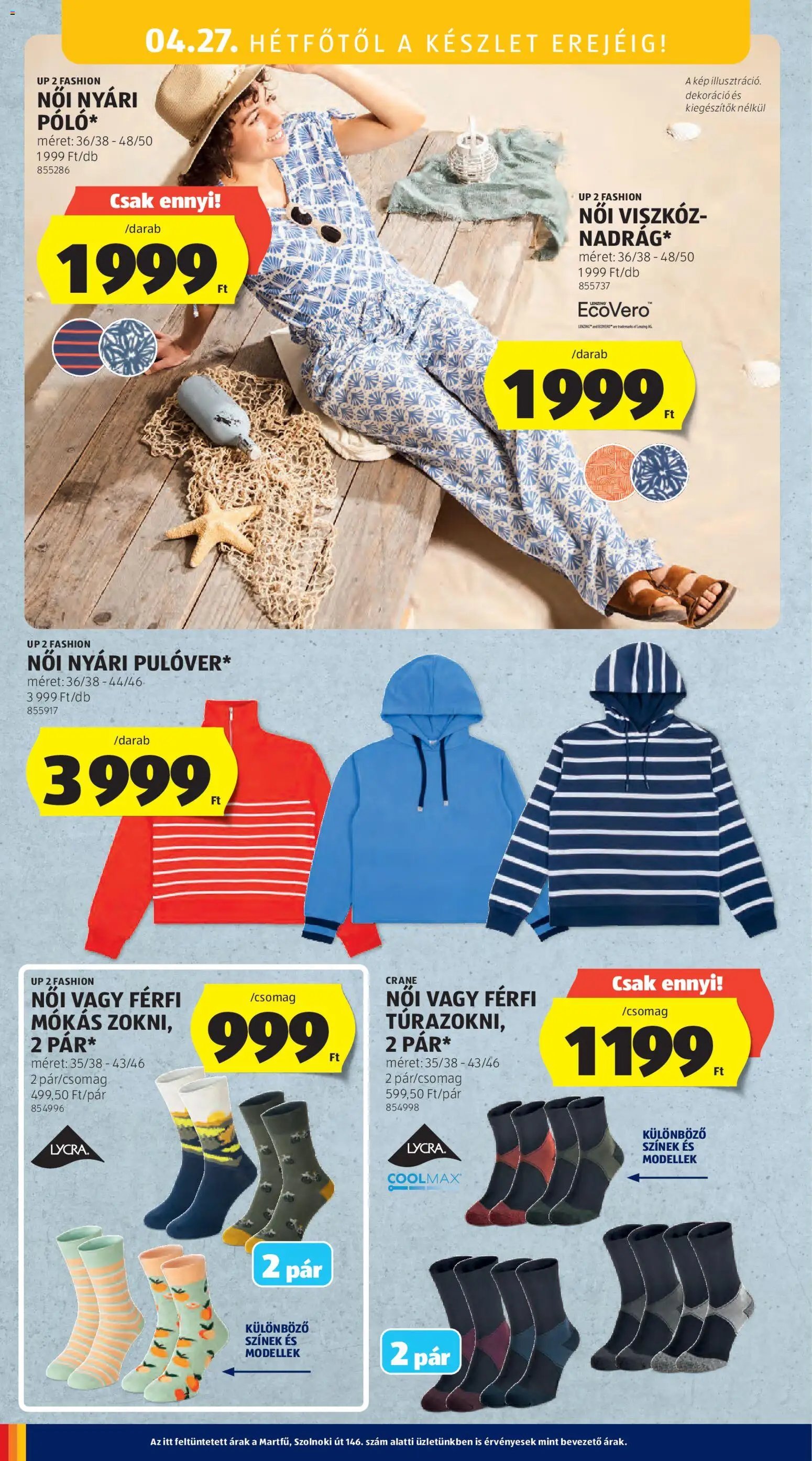 Aldi újság 2026.04.23. Aldi Középső sor termékei (2026-04-23 - 2026-04-29)