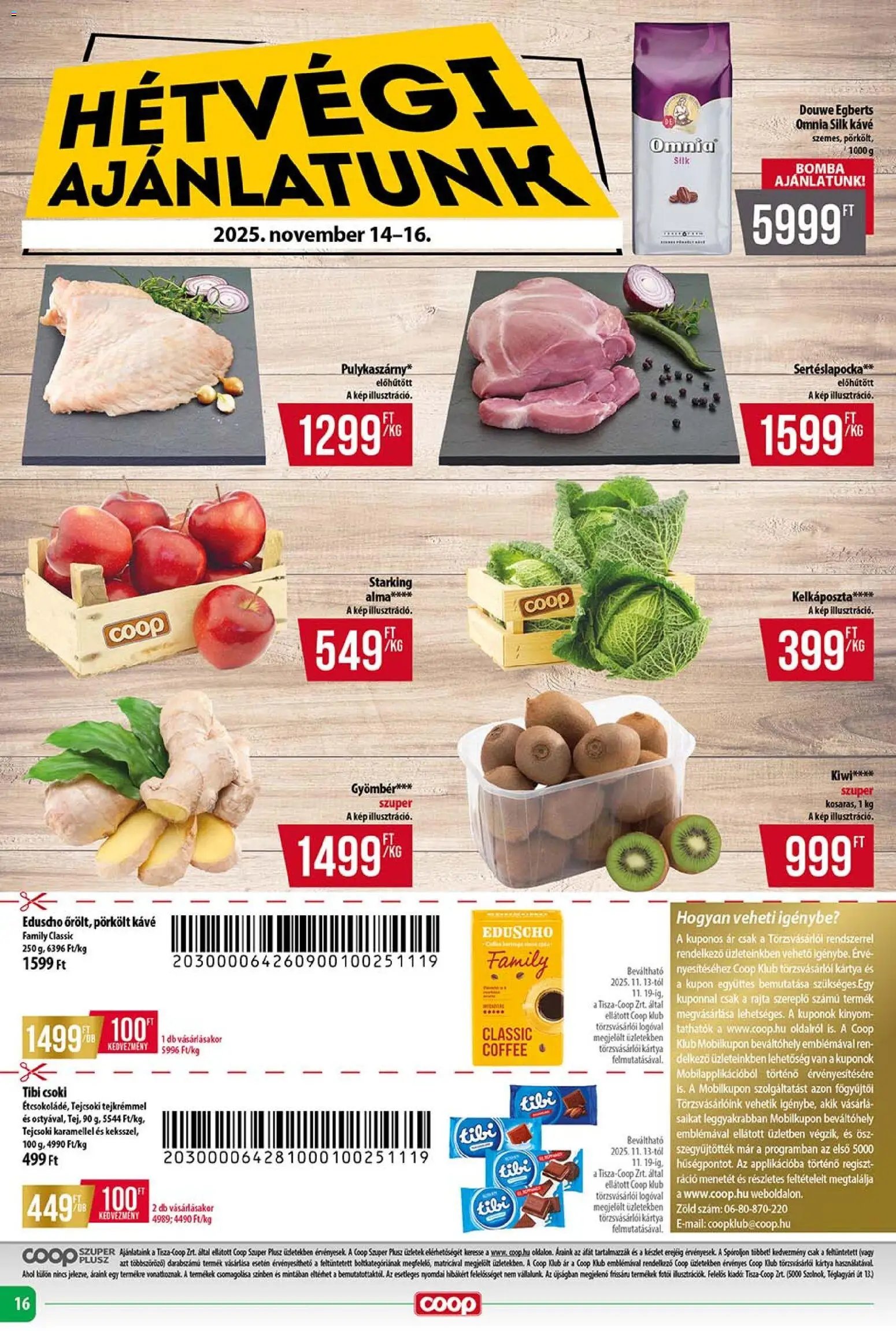 COOP újság 2025.11.13. Tisza - Szuper Plusz (2025-11-13 - 2025-11-19)